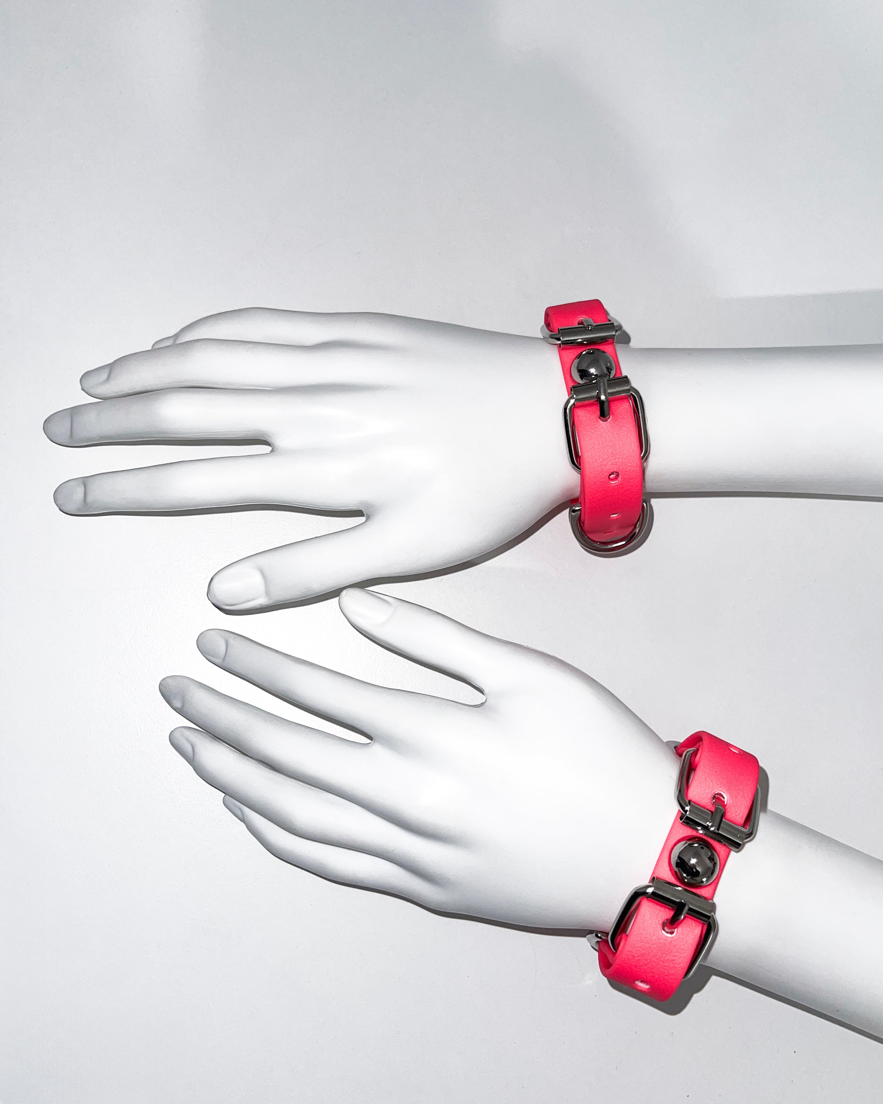 Jivomir Domoustchiev dom cuffs vegan rubberised must have fashion accessories kink designer luxury