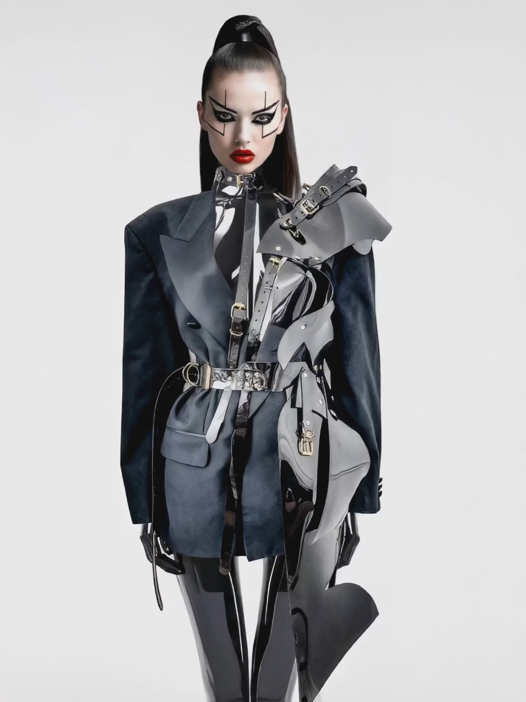 Jivomir Domoustchiev sculpture half dress superhero cosplay luxury future design love modernity vegan couture