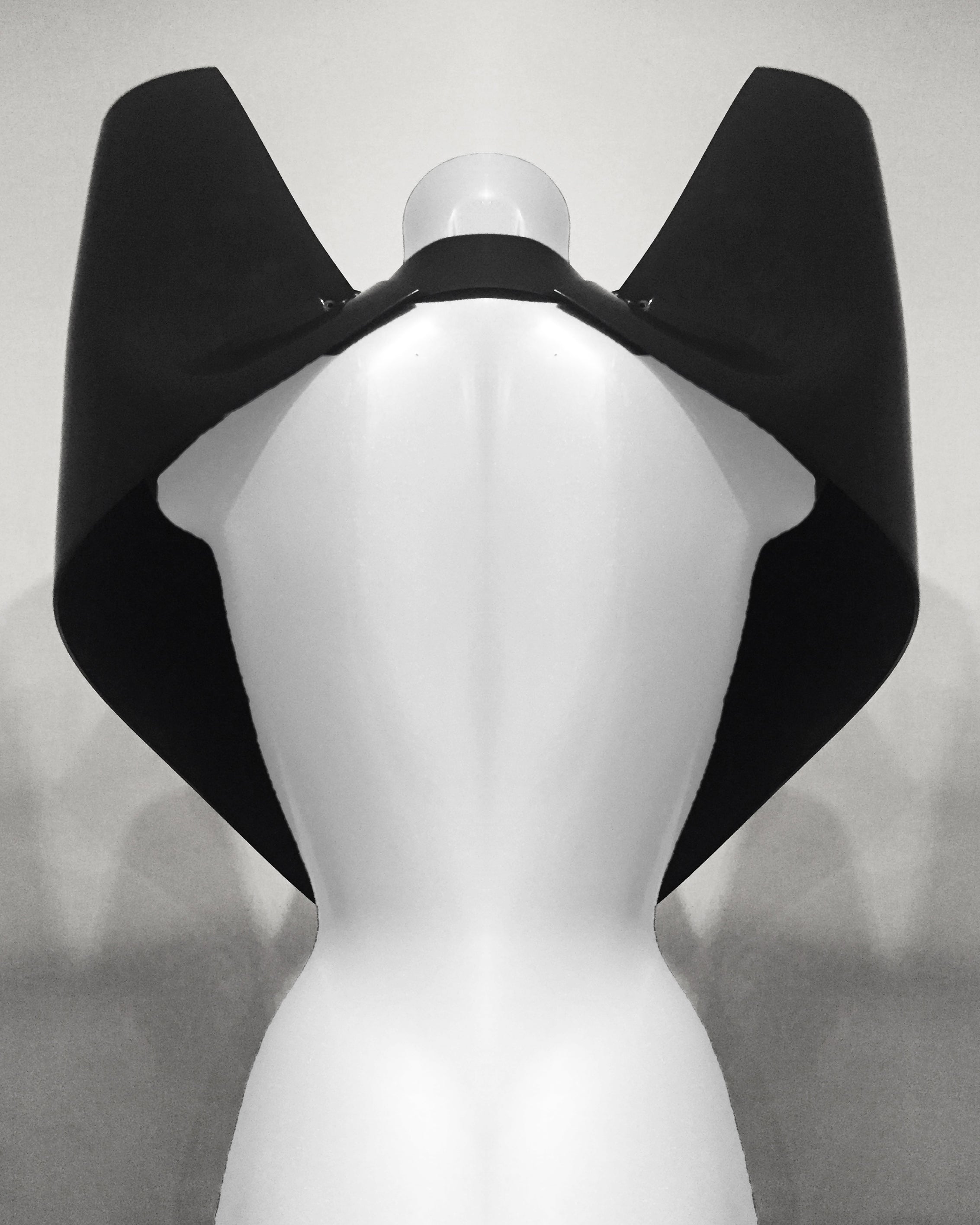 ATÉLIER JIVOMIR vegan fashion future sculpture design cosplay superhero love robot luxury shoulder pads kink BLACK