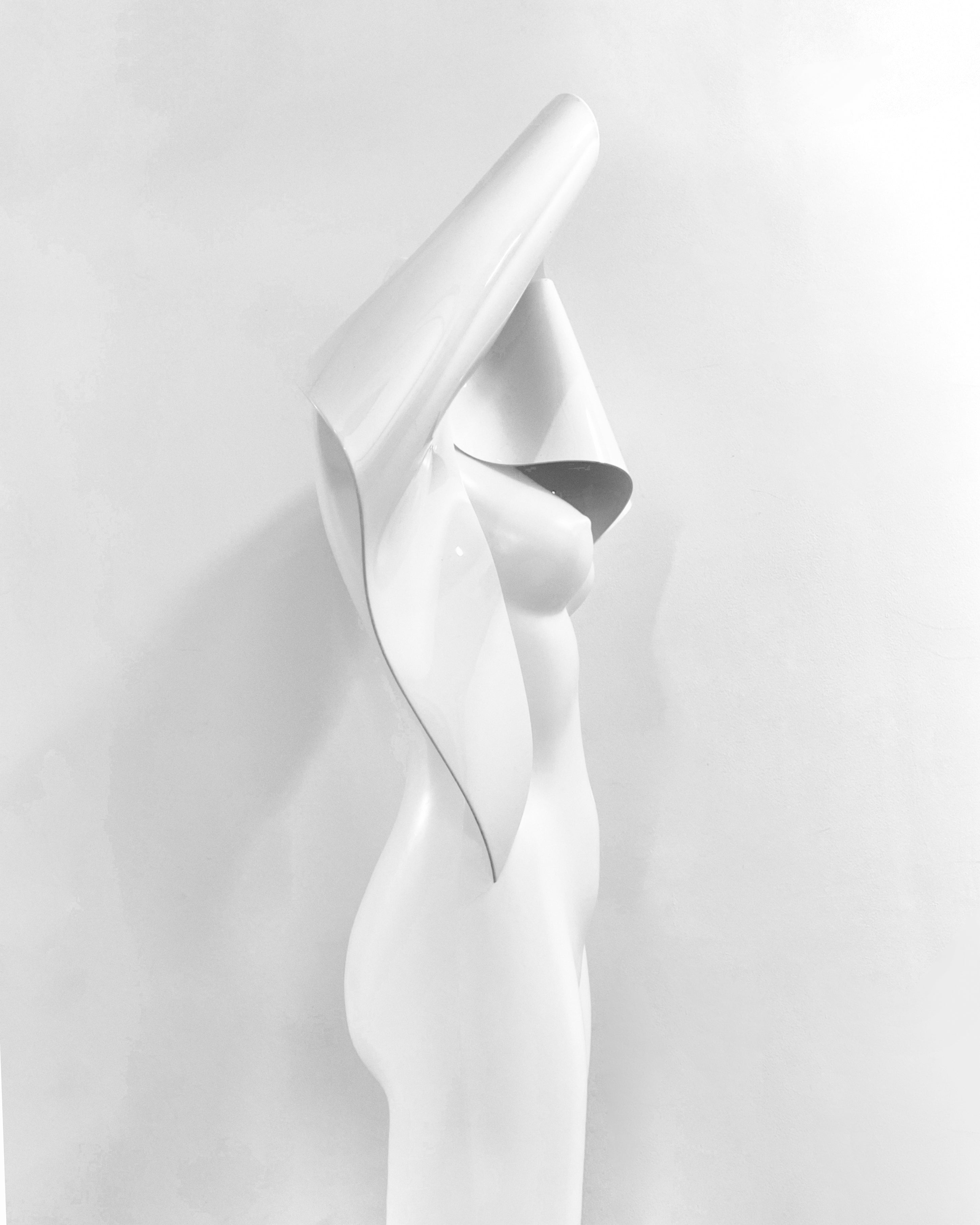 ATÉLIER JIVOMIR vegan fashion future sculpture design cosplay superhero love robot luxury shoulder pads kink WHITE