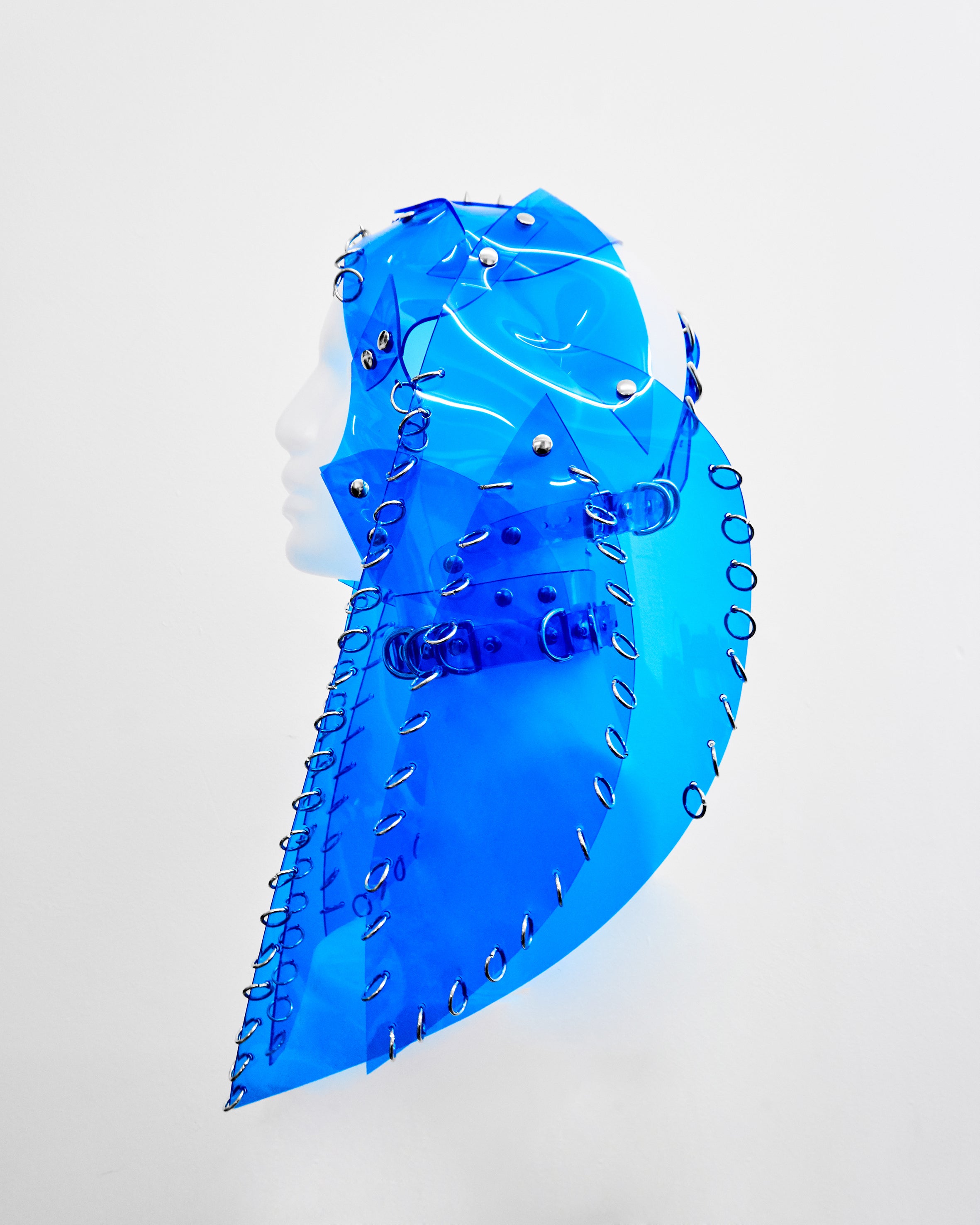 Vegan vinyl spirit animal studded kink role-play anime headpiece mask carnival rabbit cat eagle wolf dog ring Jivomir Domoustchiev