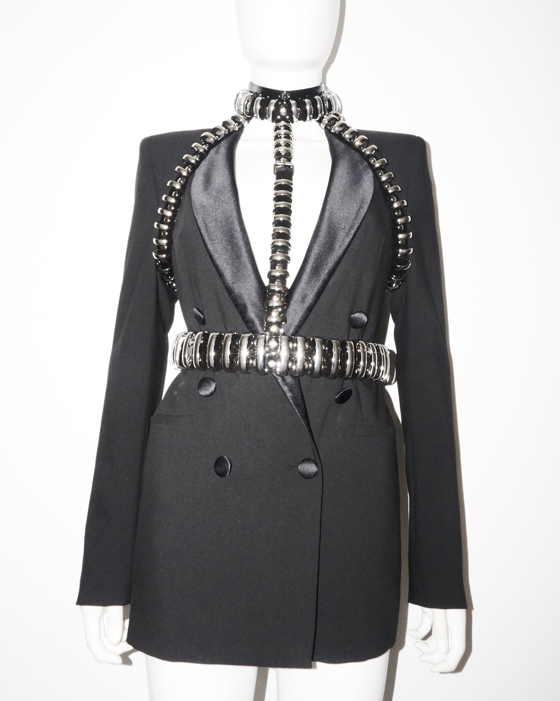 Jivomir Domoustchiev CrAzY Harness ❤️ vegan vinyl luxury fashion kink future fashion vegan love one for all