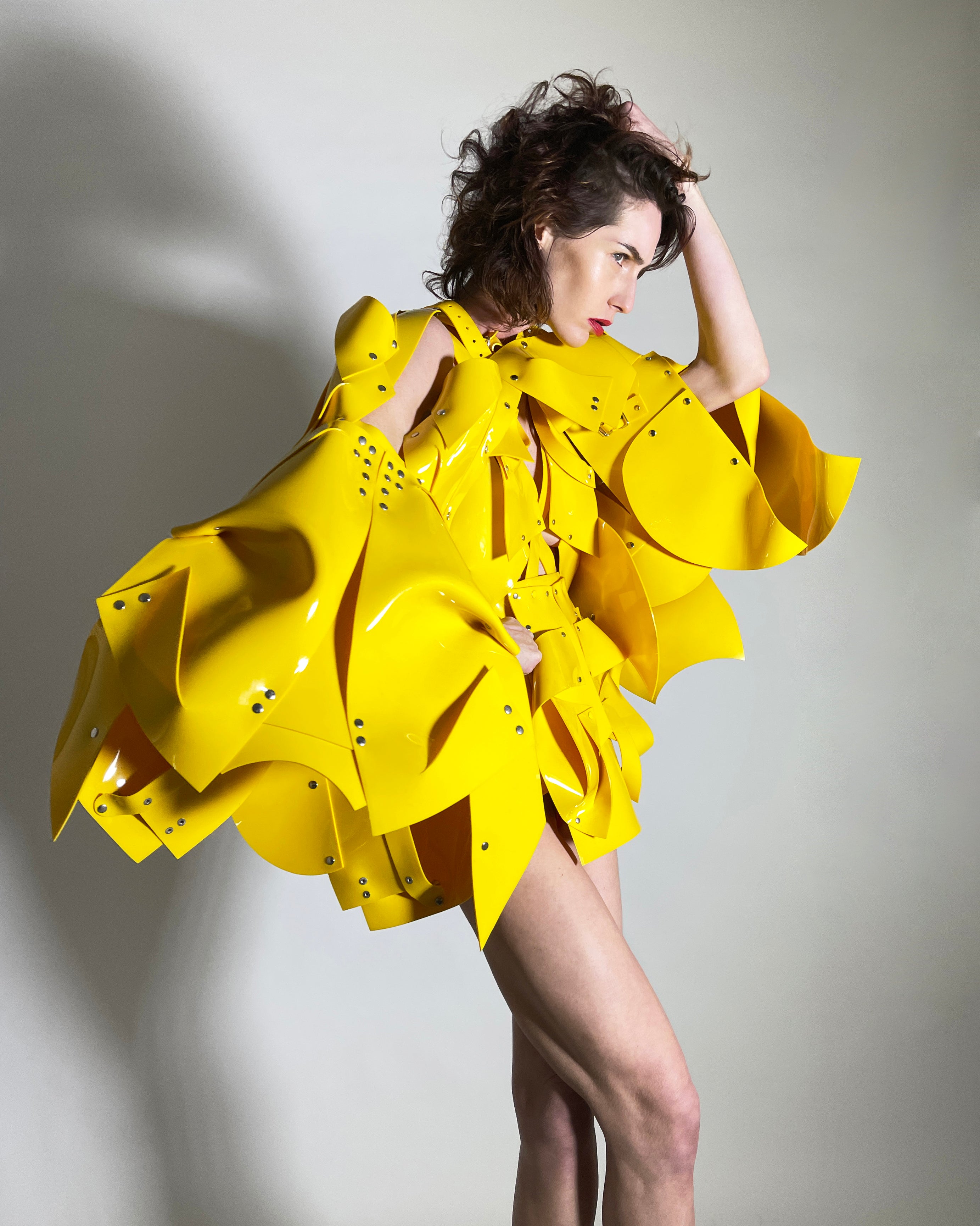 Jivomir Domoustchiev full body armour samurai woman cosplay future robot superhero love vegan sculpture design collectible art