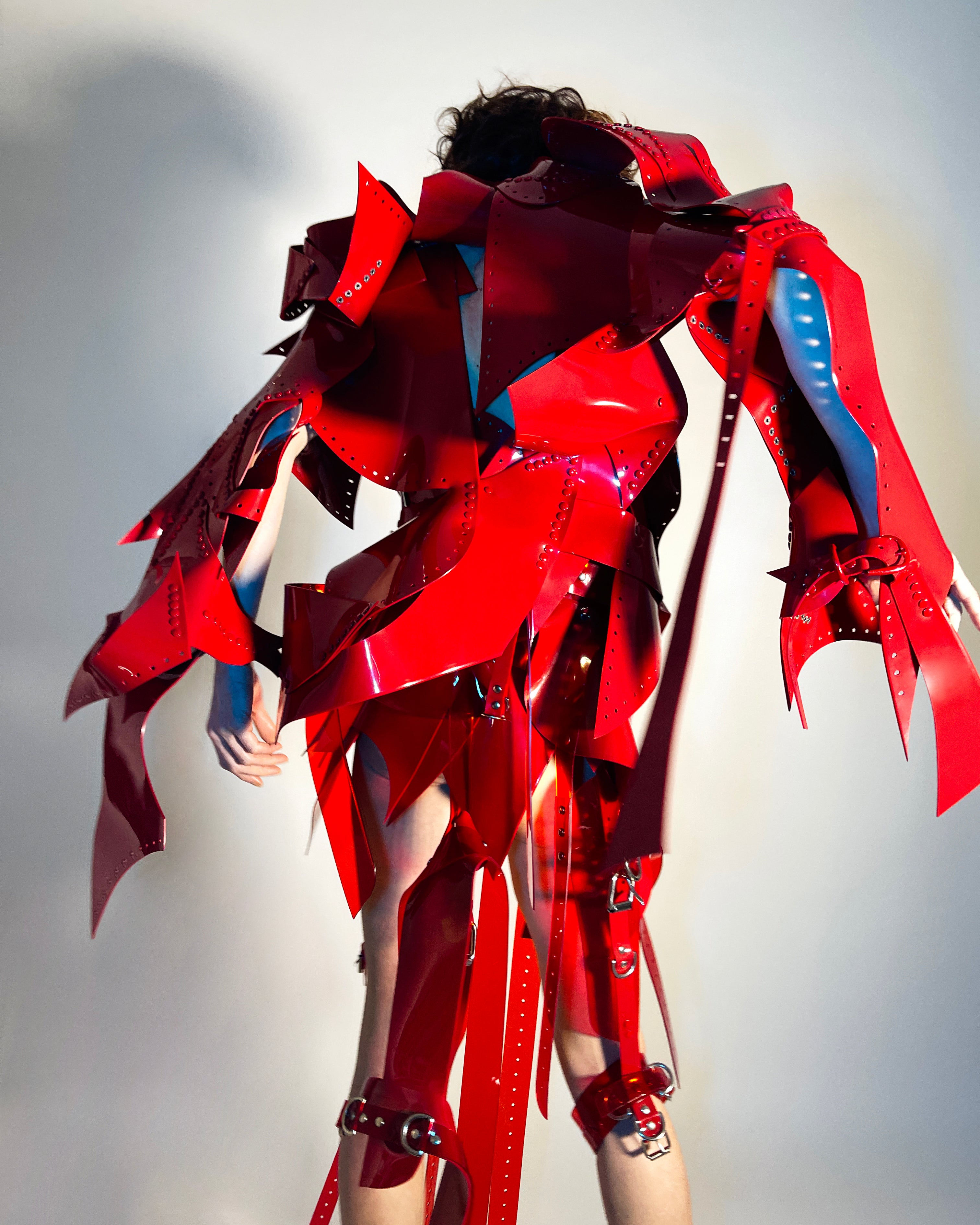 Jivomir Domoustchiev full body armour samurai woman cosplay future robot superhero love vegan sculpture design collectible art