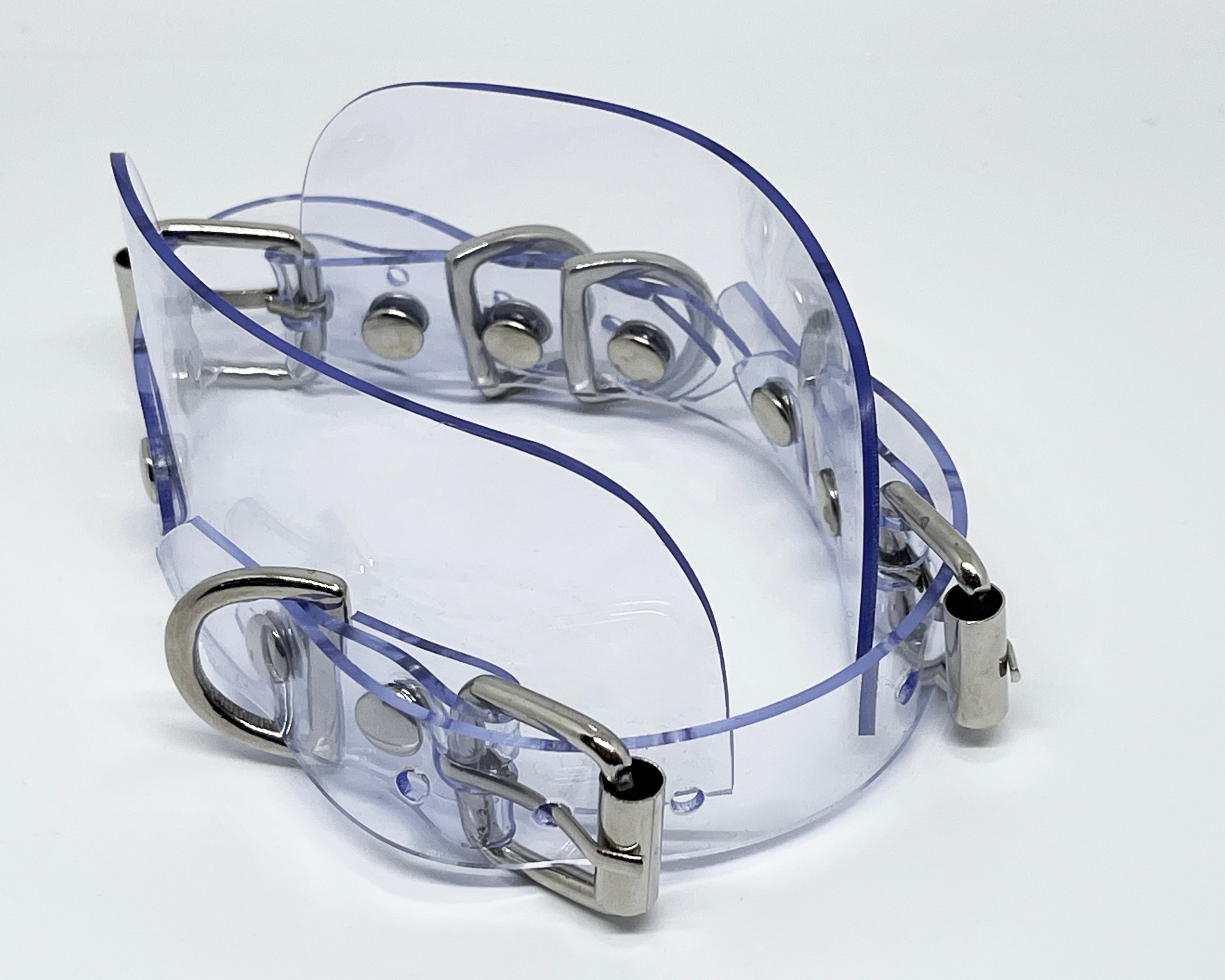 Jivomir Domoustchiev vegan vinyl pvc fashion wearable sculpture hand crafted to order only in East London Atelier independent luxury brand collar choker