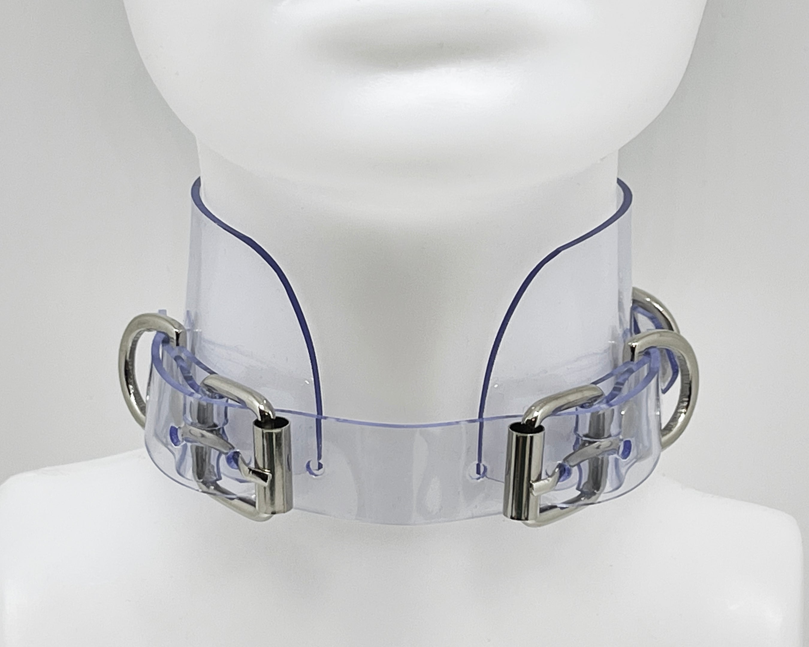 Jivomir Domoustchiev vegan vinyl pvc fashion wearable sculpture hand crafted to order only in East London Atelier independent luxury brand collar choker