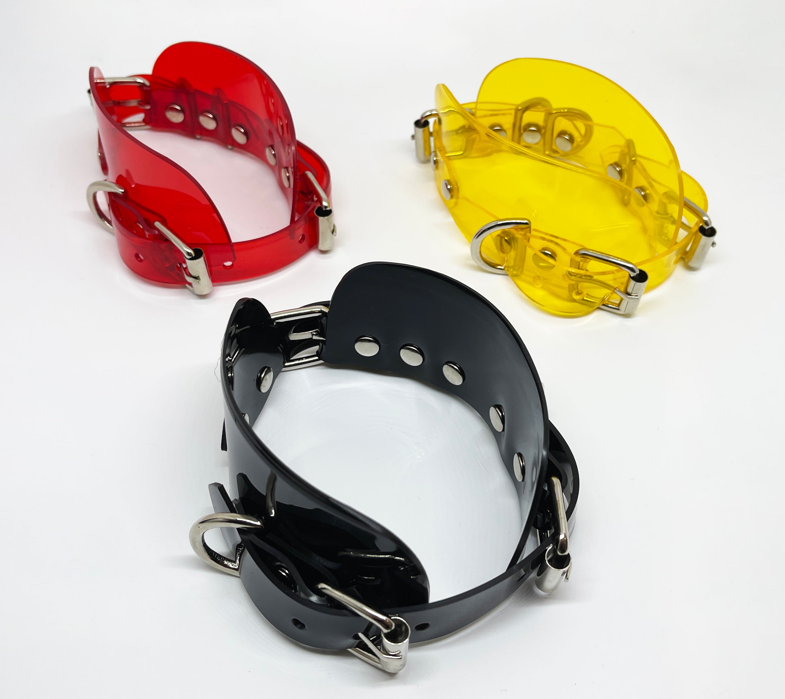 Jivomir Domoustchiev vegan vinyl pvc fashion wearable sculpture hand crafted to order only in East London Atelier independent luxury brand collar choker