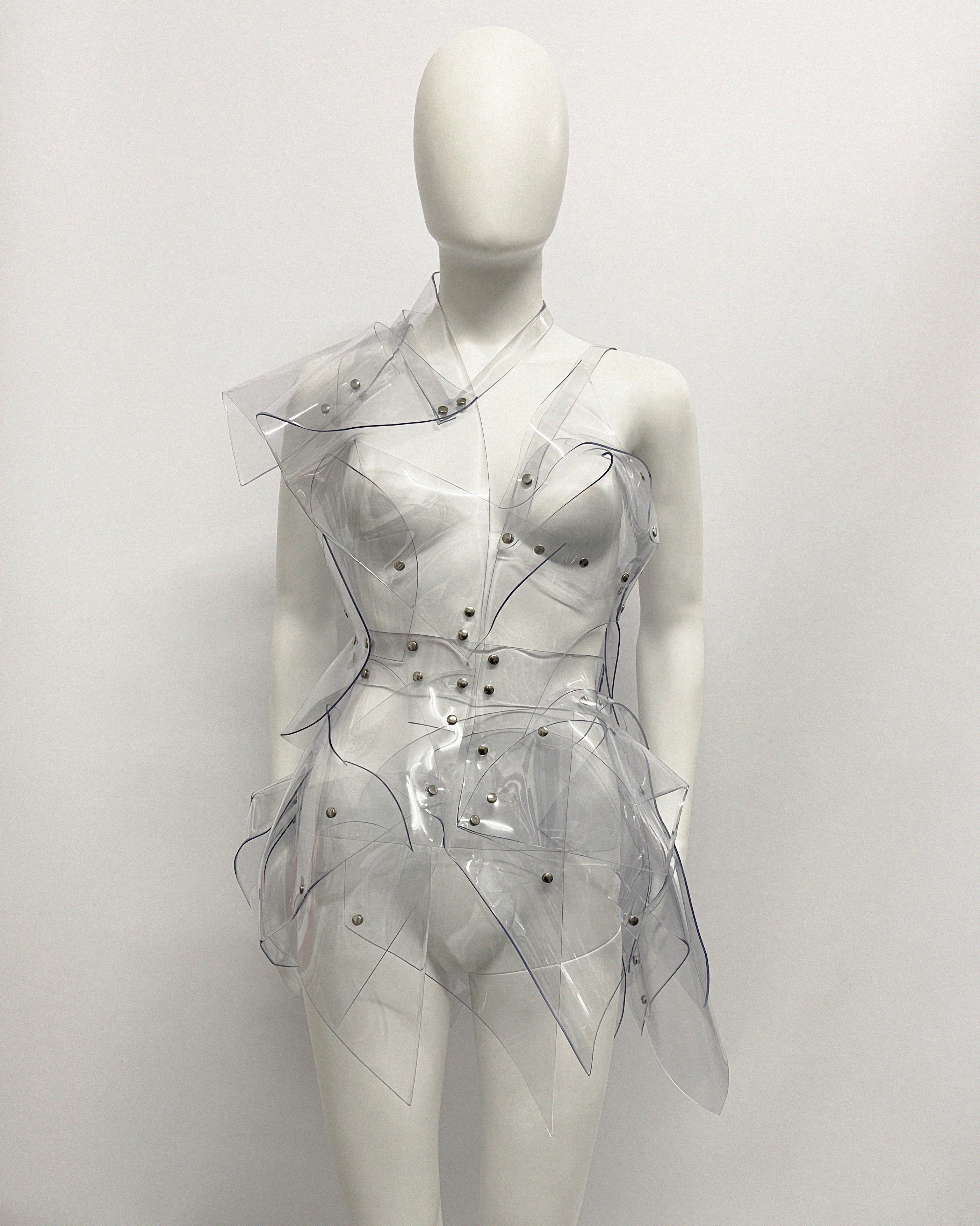 Jivomir Domoustchiev full body armour samurai woman cosplay future robot superhero love vegan sculpture design collectible art transparent