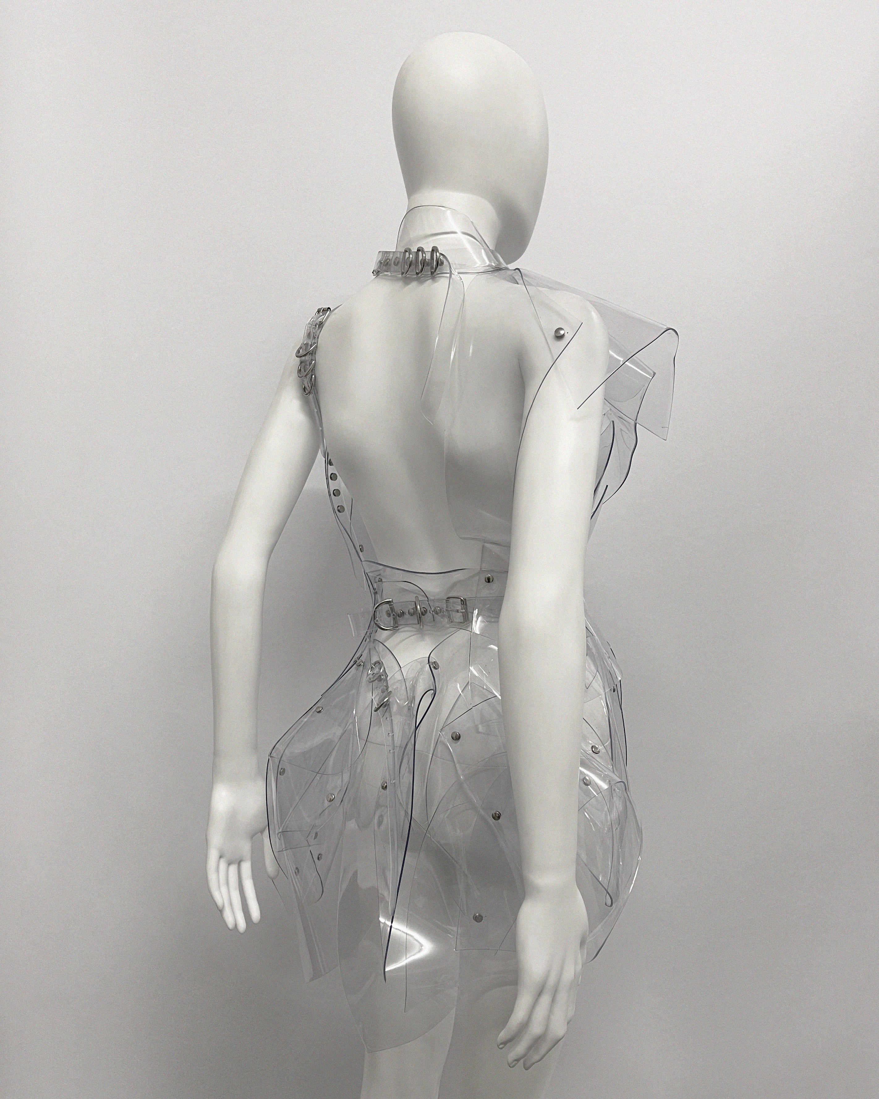 Jivomir Domoustchiev full body armour samurai woman cosplay future robot superhero love vegan sculpture design collectible art transparent