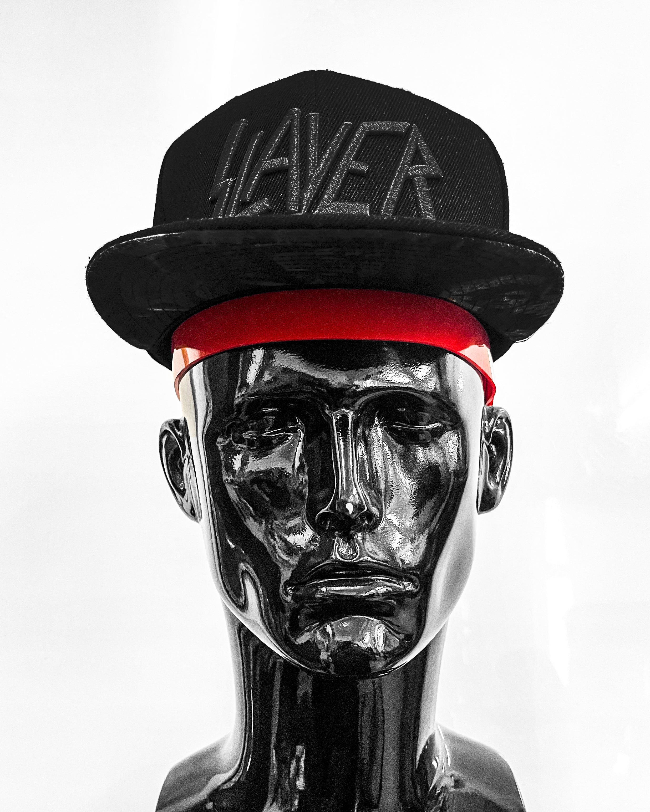 The ©JBand by Jivomir Domoustchiev is our NEW copyrighted Patent Pending PVC Vinyl Band that sits just under your hat to both add a little colour to the contours of your face but also holds the oversized hats in place so they sit slightly above the band. The ©JBand comes in both 25mm or 20mm (1" or 2/4") your choice your expression. headband baseball hat  visor colours