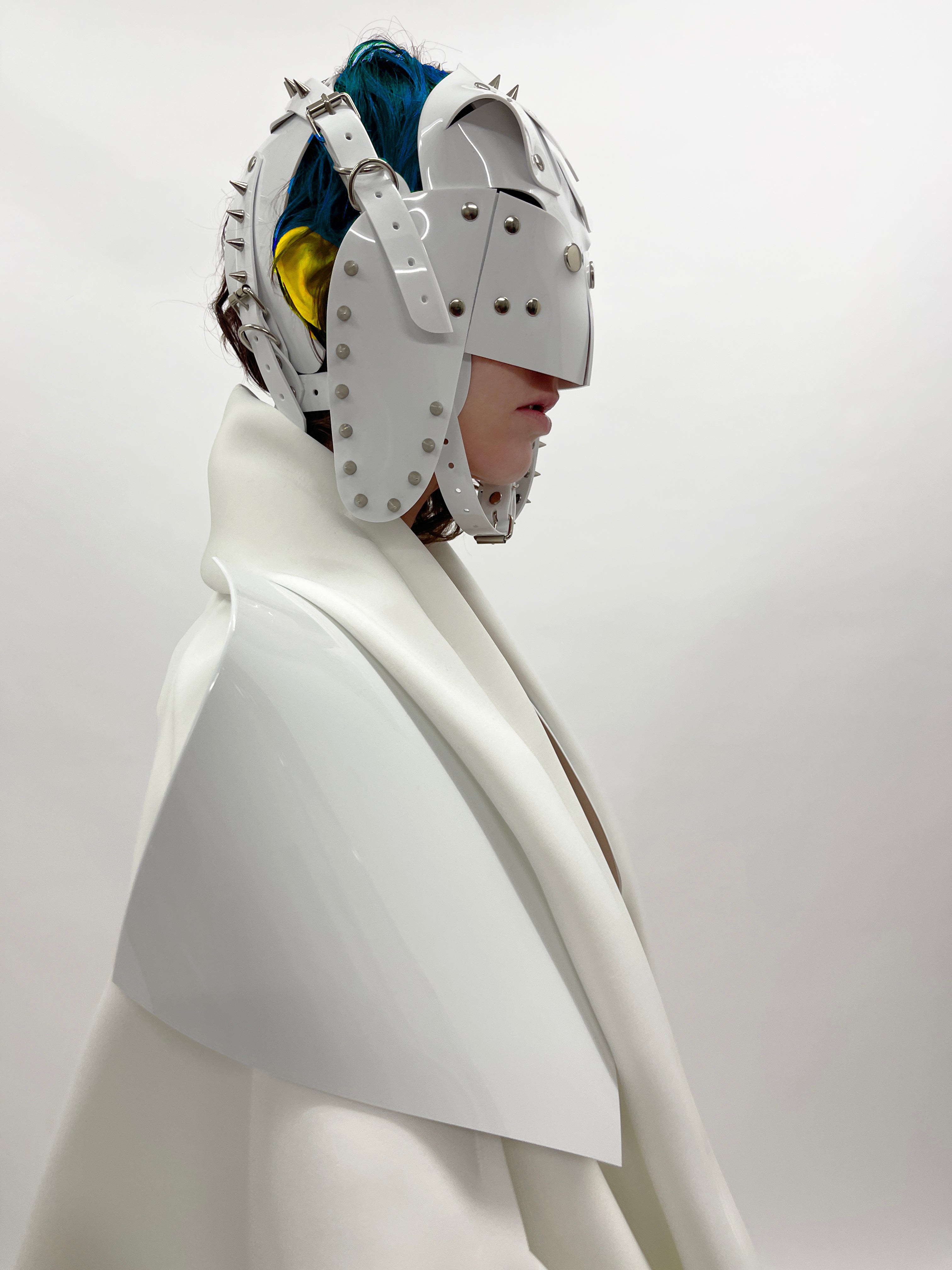 Jivomir Domoustchiev Waves Star coat. 'Onna Bugeisha' Collection. Beautyifully asymmetric.   An artistic expression. Crafted to order in raw edge neoprene and available in a verity of colours