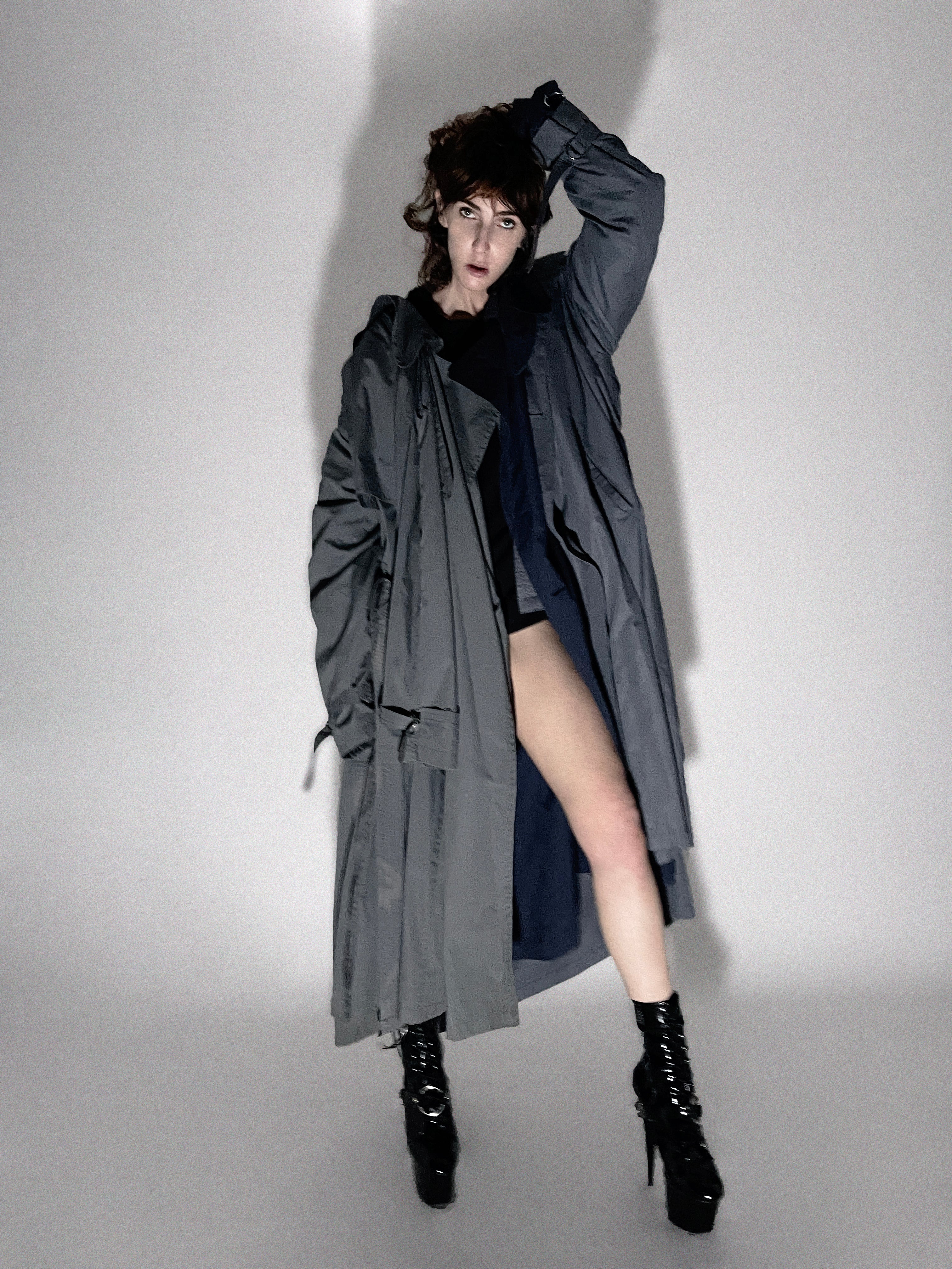 Triple Trench cotton Reimagined trench coat Hand crafted to order Jivomir Domoustchiev ultimate must have trench coat