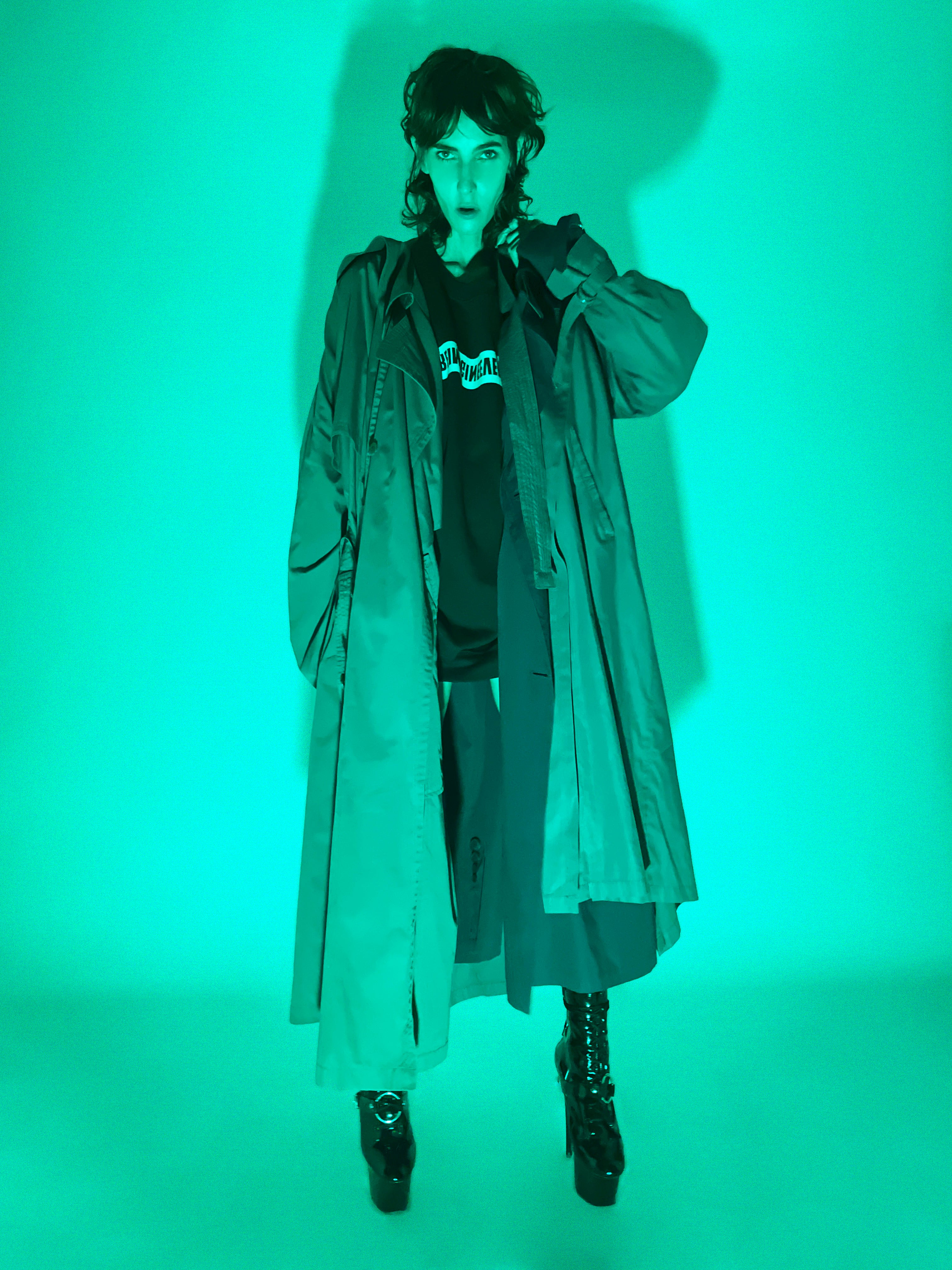 Triple Trench cotton Reimagined trench coat Hand crafted to order Jivomir Domoustchiev ultimate must have trench coat