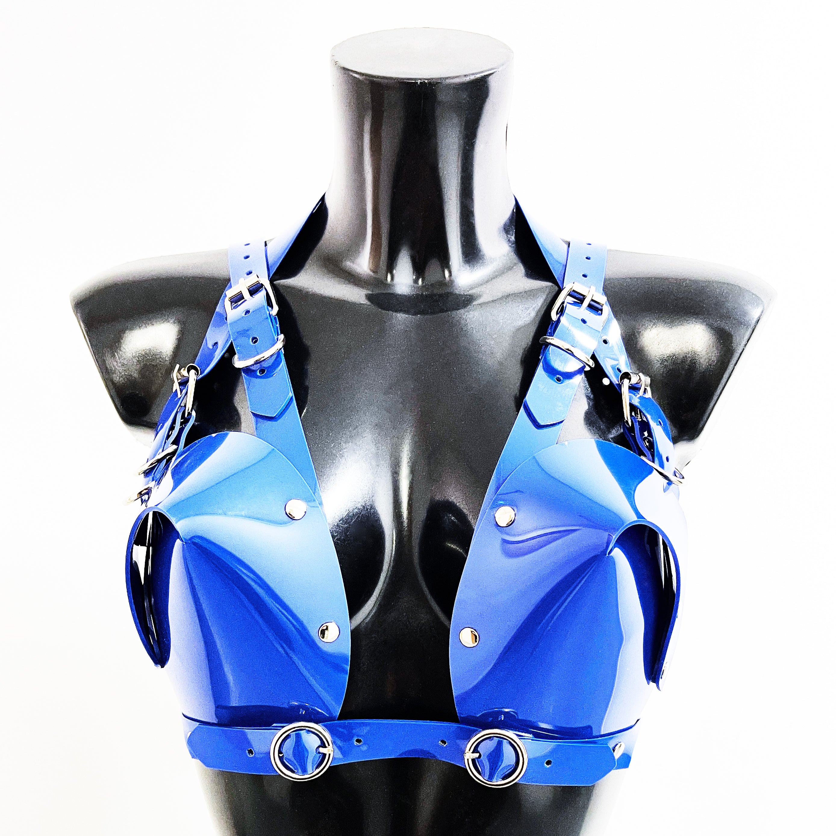 Jivomir Domoustchiev vegan vinyl pvc fashion wearable sculpture hand crafted to order only in East London Atelier independent luxury brand bras bustier corset