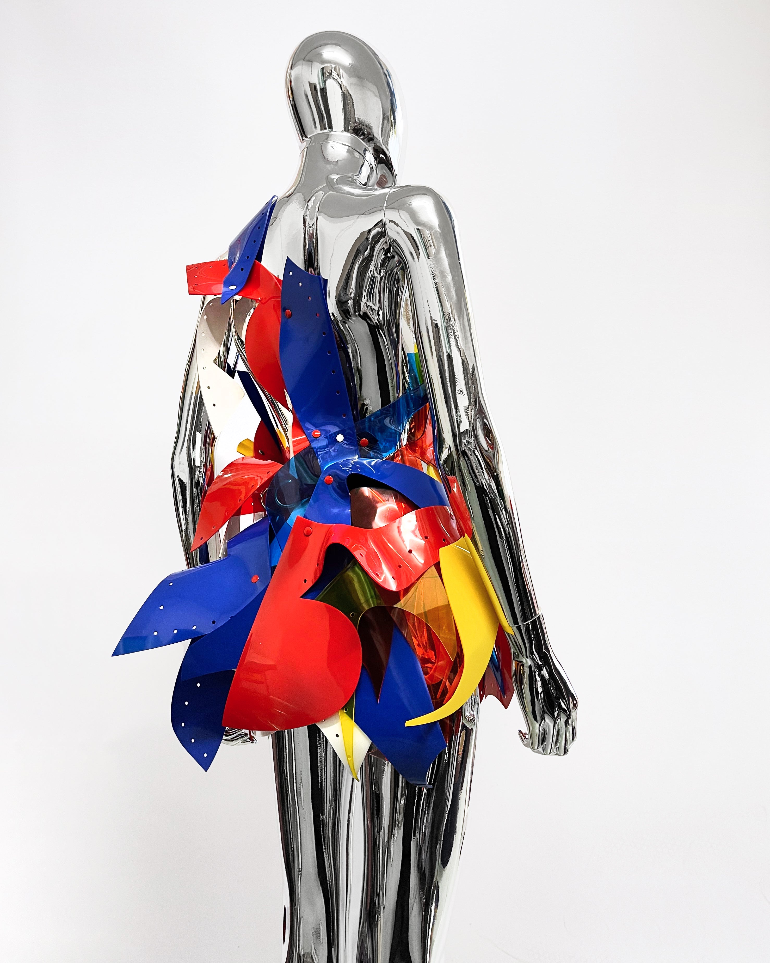 Jivomir Domoustchiev Reimagneeverything Dress vegan vinyl wearable sculpture art reimagined future fashion couture