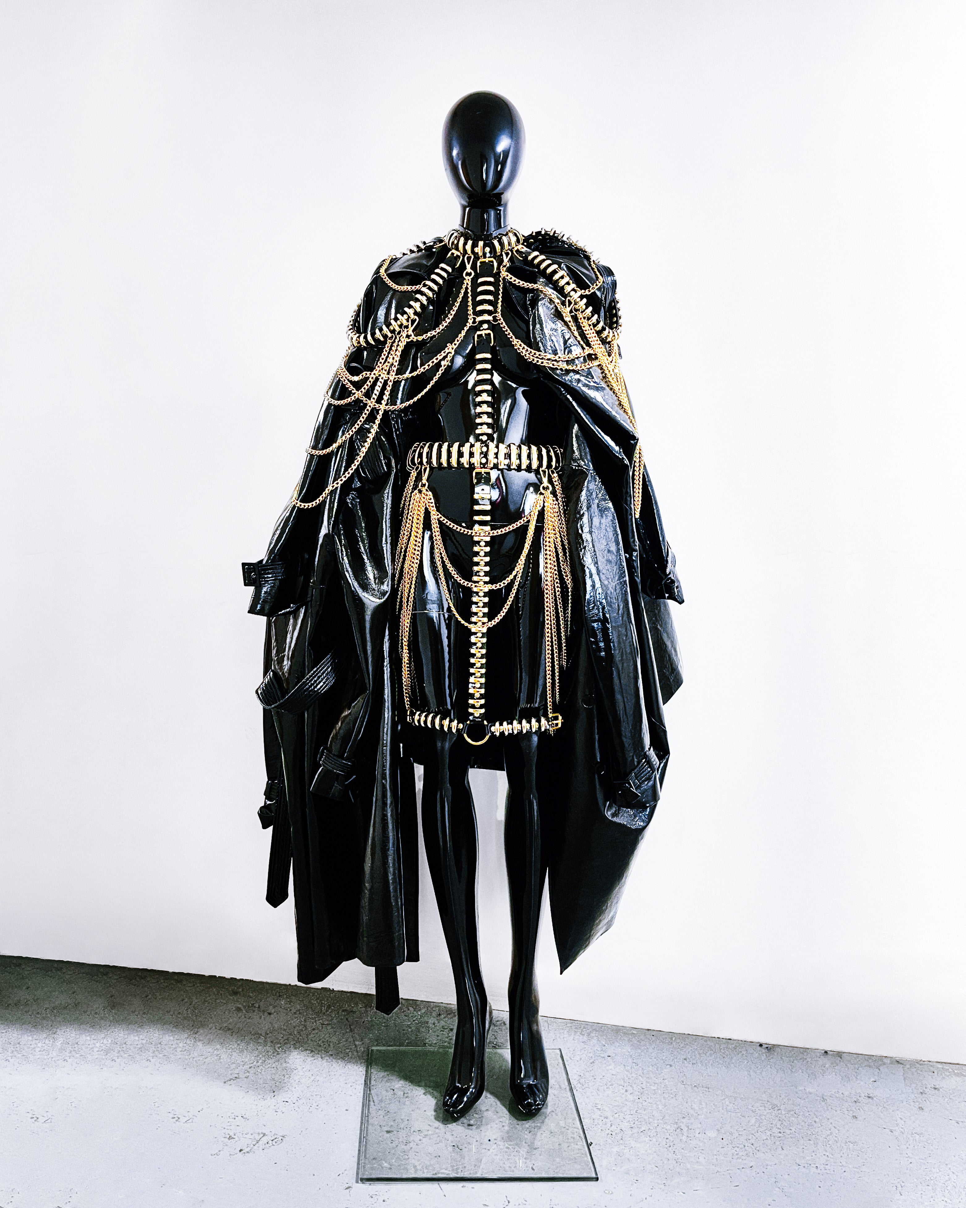 Vinyl Triple Reimagined Trench coat Jivomir Domoustchiev reworked repurposed design future