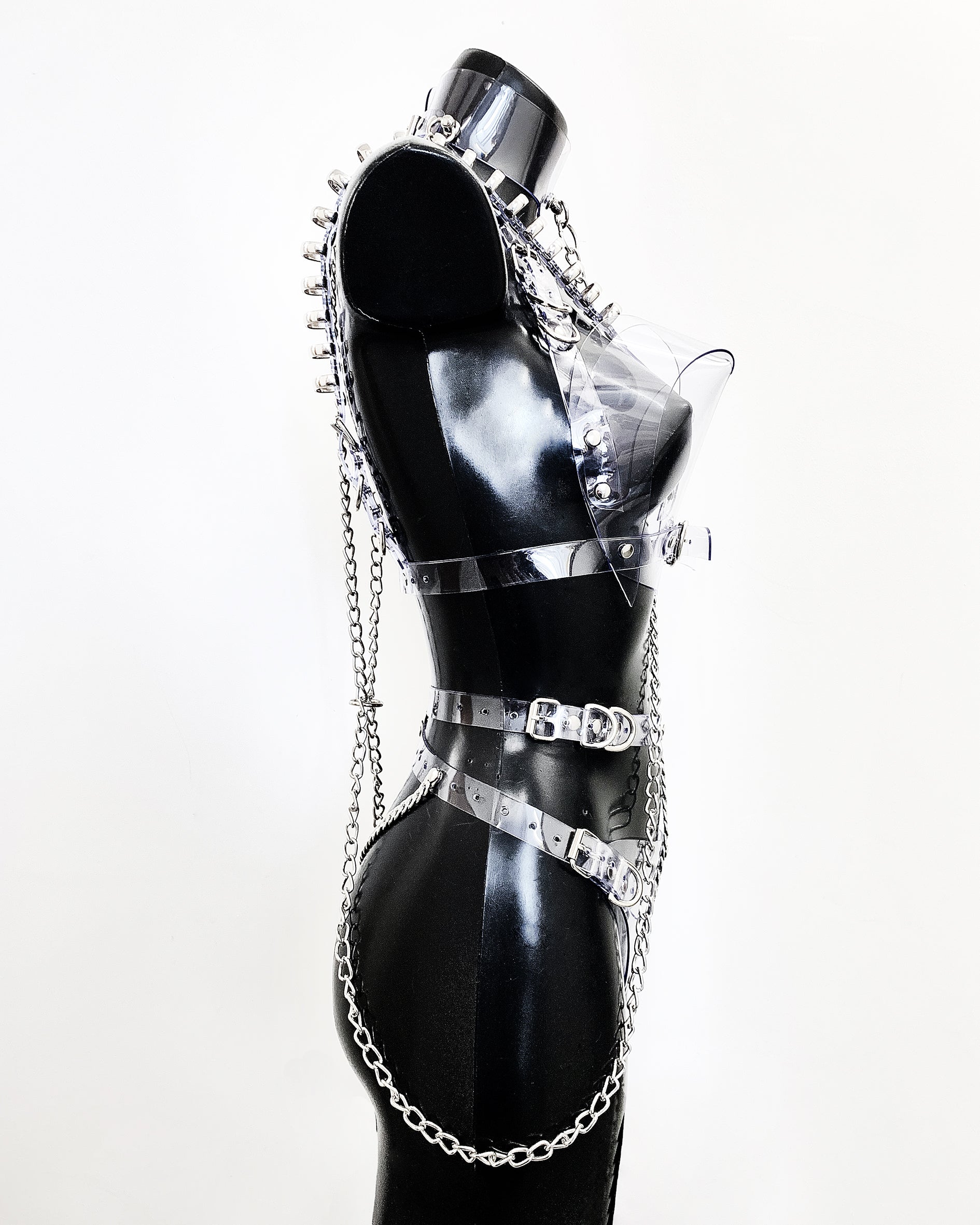 Jivomir Domoustchiev vegan vinyl pvc fashion wearable sculpture hand crafted to order only in East London Atelier independent luxury brand bras and panties knickers