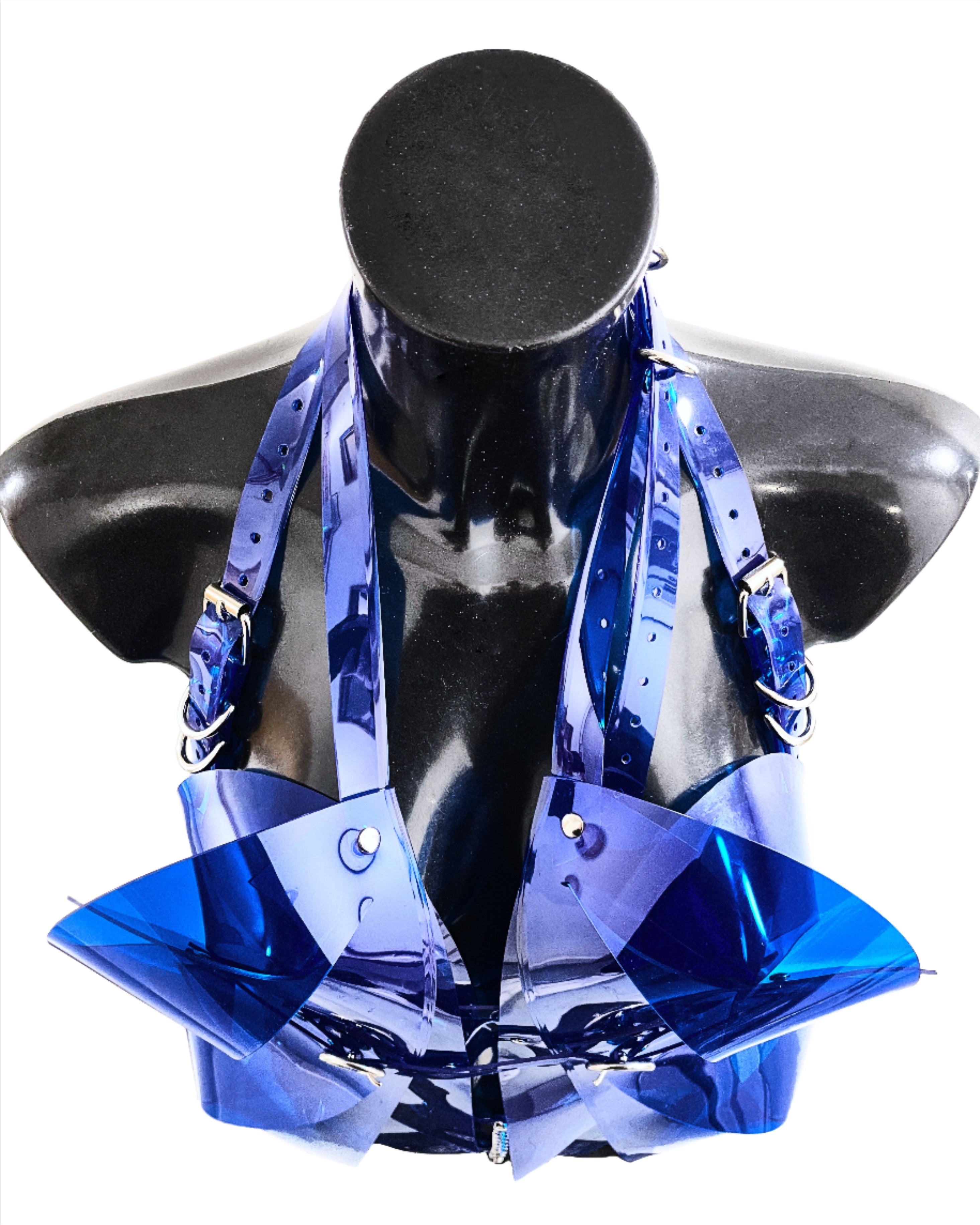 Jivomir Domoustchiev vegan vinyl sculpture harness hand crafted luxury must have love clear transparent