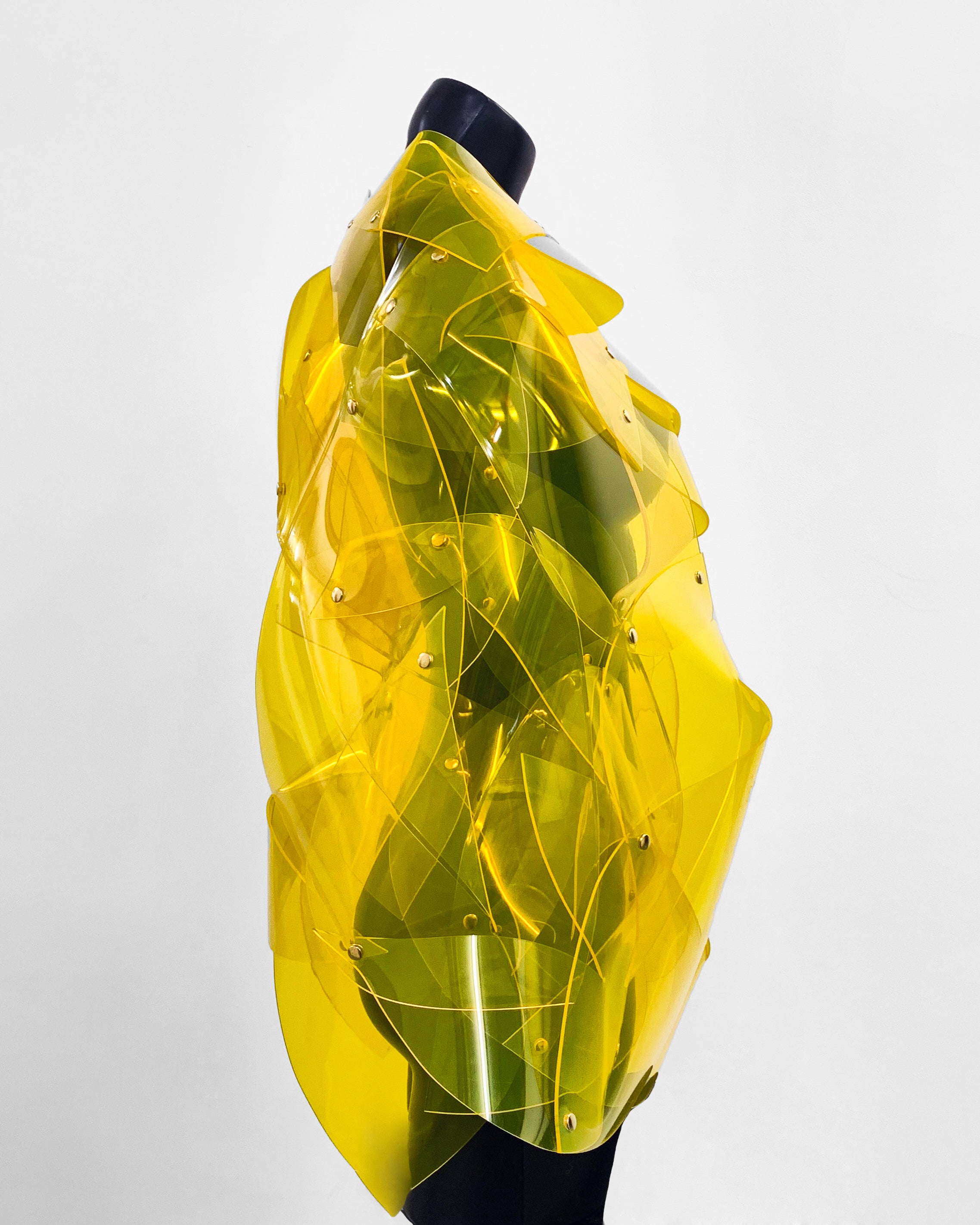 ONNA BUGEISHHA BY JIVOMIR DOMOUSTCHEV FEMALE SAMURAI FUTURE SCULKPTURE FASHON N VEGAN VINYL HAND CRAFTED TO ORDER IN LONDON VEGAN VINYL