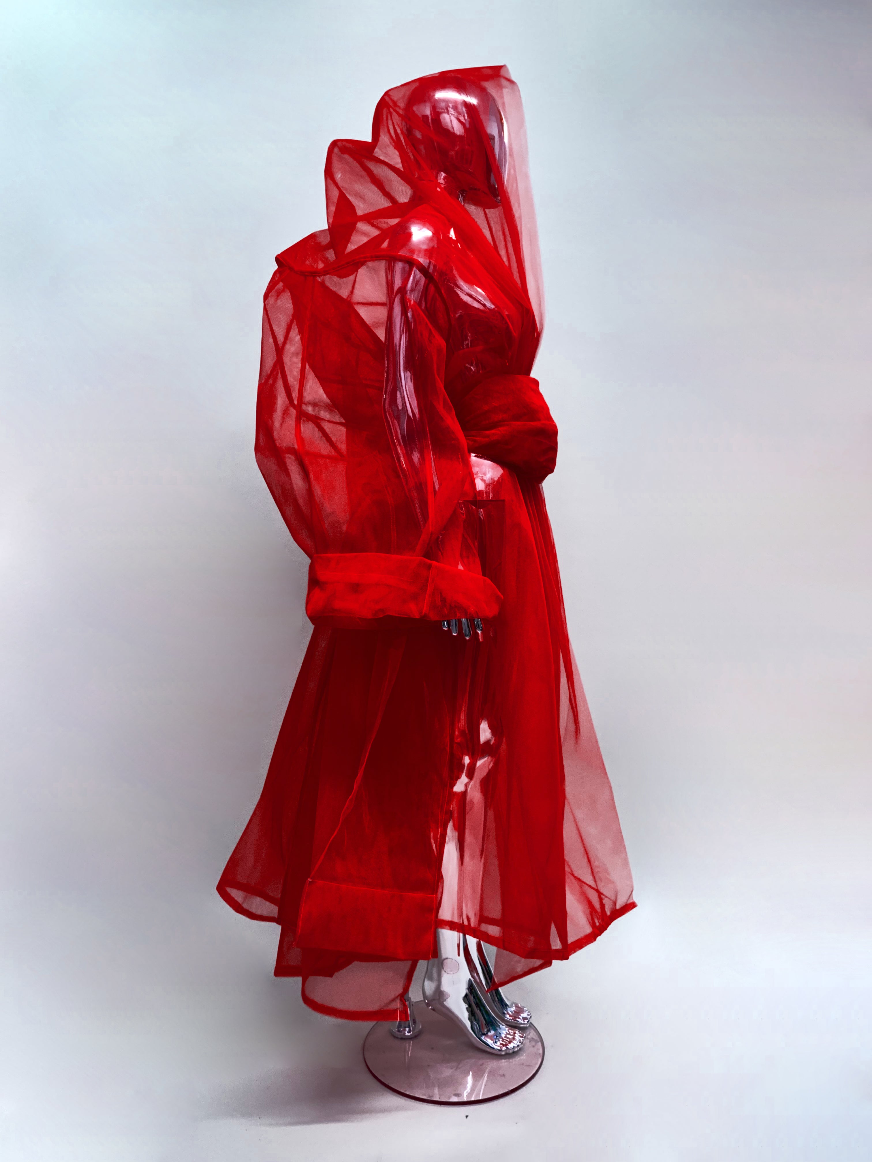 Jivomir Domoustchiev net mesh opera oversized coat