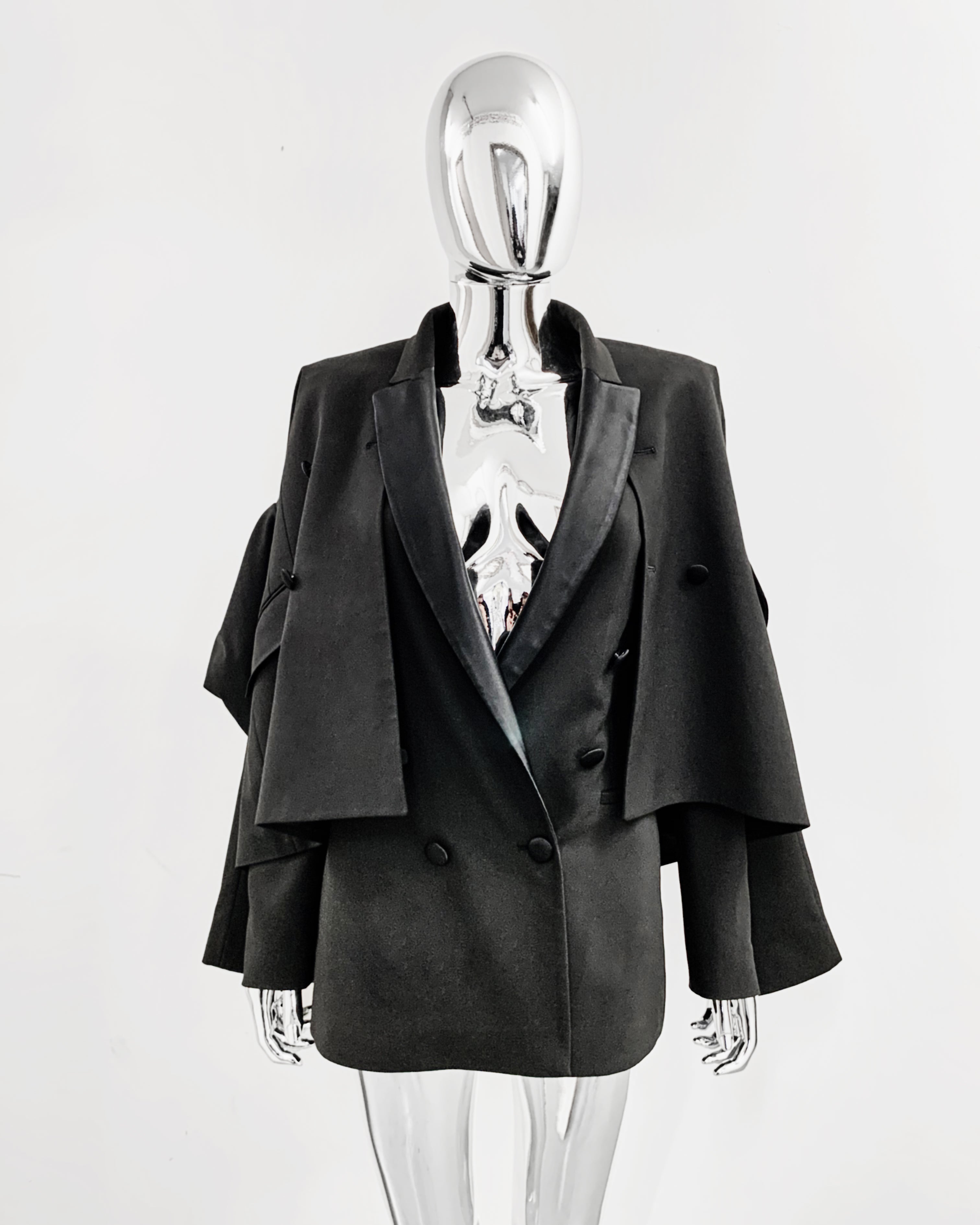 Jivomir Domoustchiev tailored reimagined repurposed tailoring suit dress hand crafted to order tailoring re purpose redesign remake future fashion couture hand crafted to order