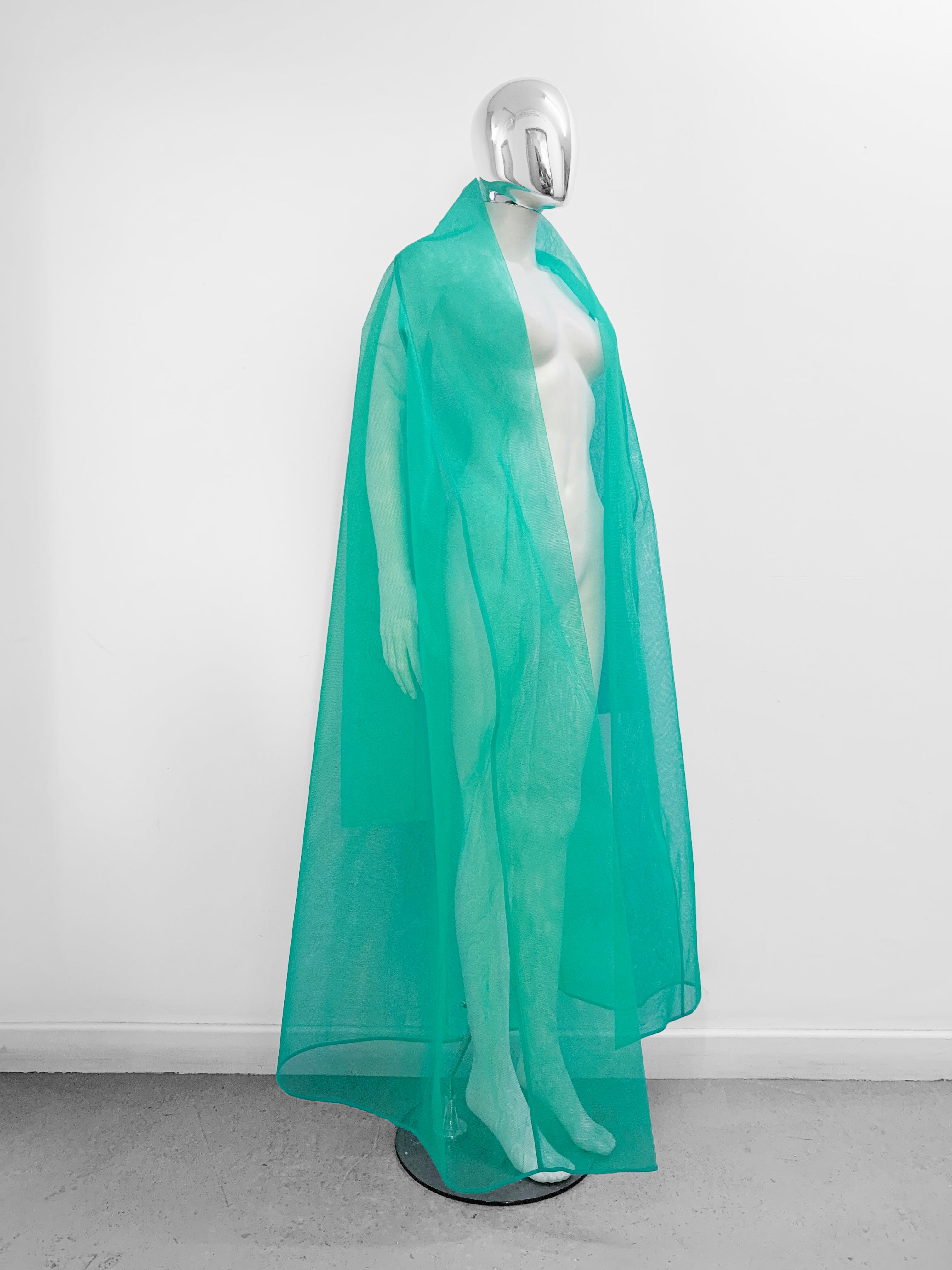 Jivomir Domoustchiev Oversized Stiffened Net Coat hand crafted in East London atelier