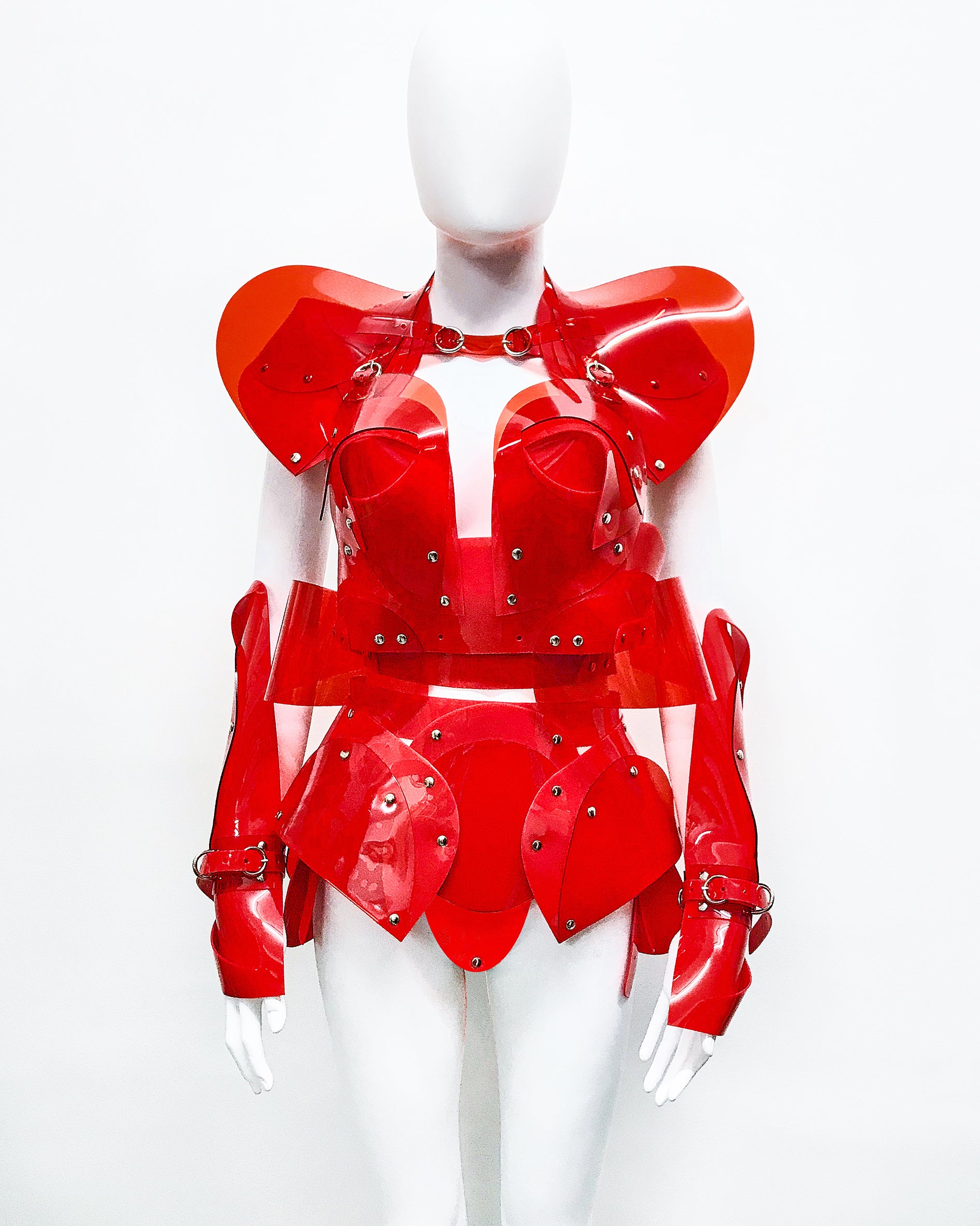 Jivomir Domoustchiev vegan vinyl pvc fashion wearable sculpture hand crafted to order only in East London Atelier independent luxury brand bras and panties knickers