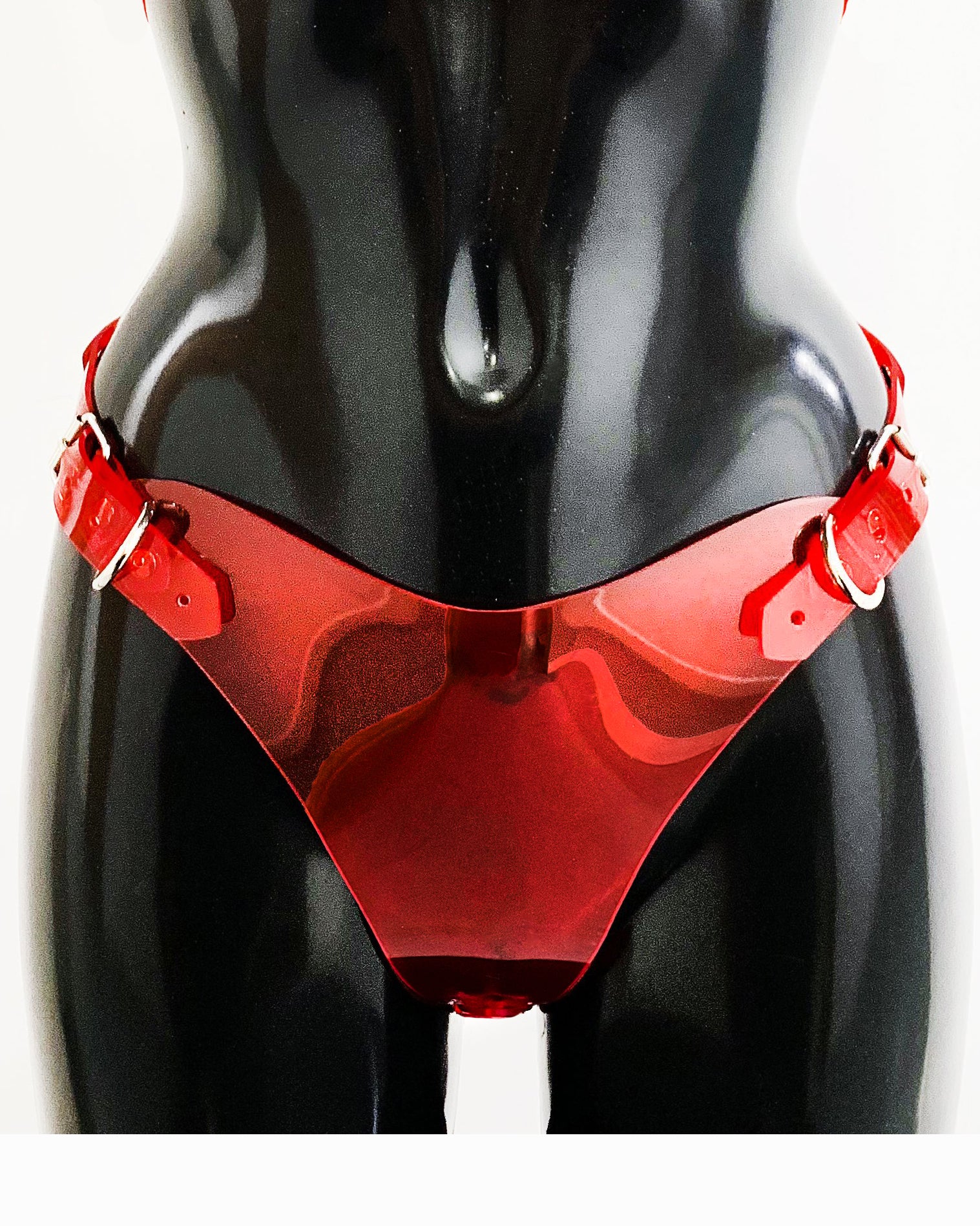Jivomir Domoustchiev vegan vinyl pvc fashion wearable sculpture hand crafted to order only in East London Atelier independent luxury brand bras and panties knickers