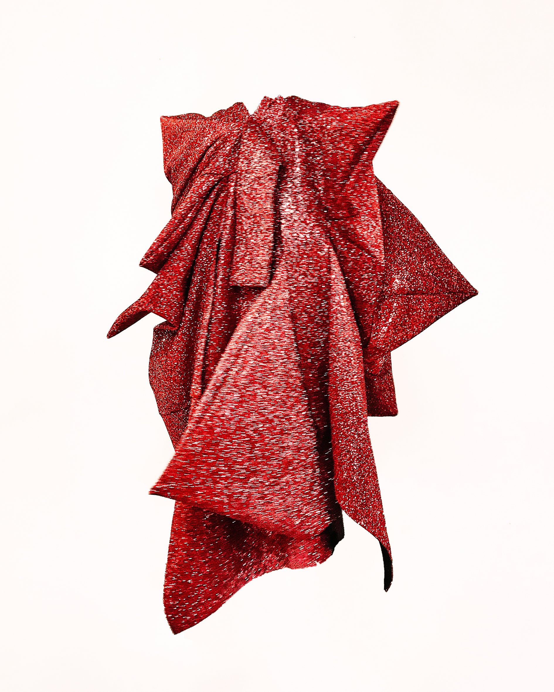 Jivomir Domoustchiev vegan vinyl pvc fashion wearable sculpture hand crafted to order only in East London Atelier independent luxury glitter sculpture coat designer art fashion