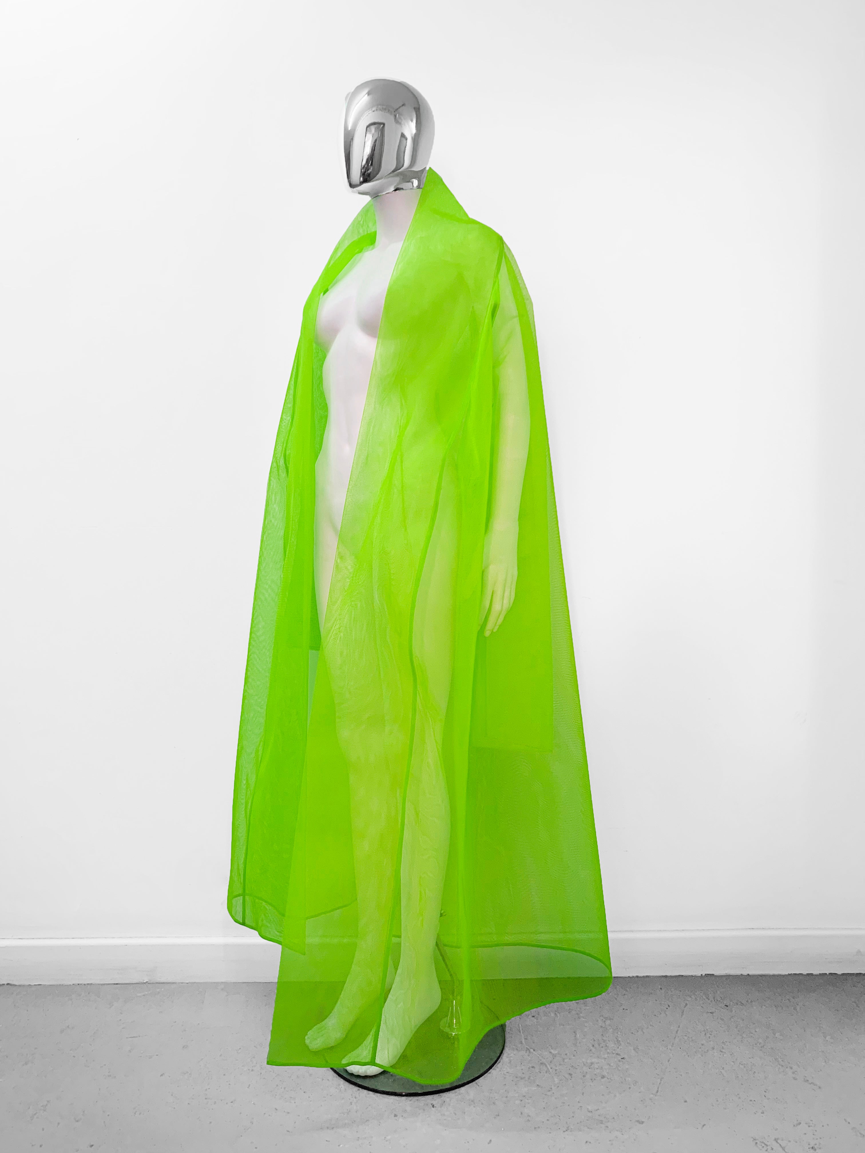 Jivomir Domoustchiev Oversized Stiffened Net Coat hand crafted in East London atelier