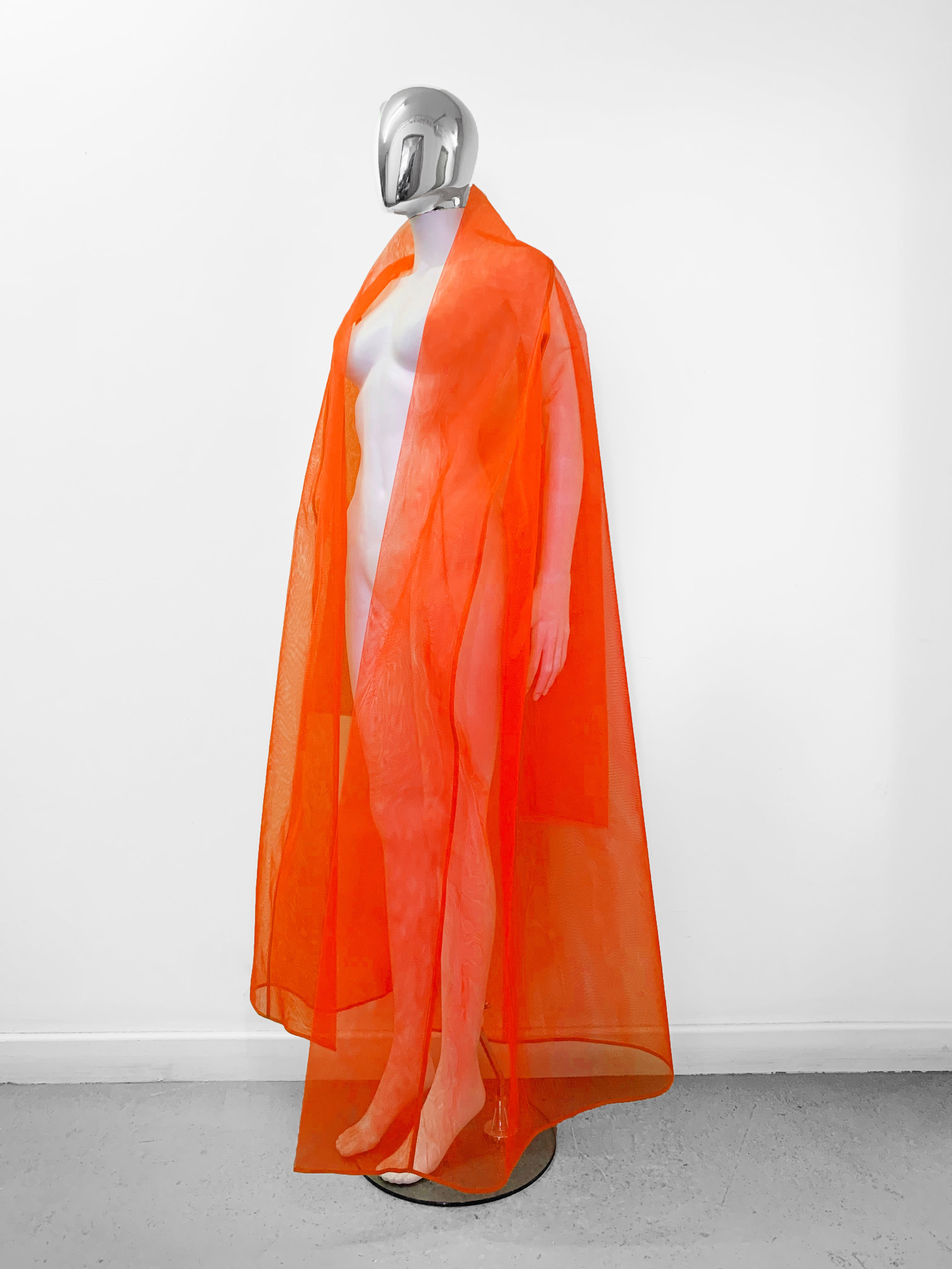 Jivomir Domoustchiev Oversized Stiffened Net Coat hand crafted in East London atelier