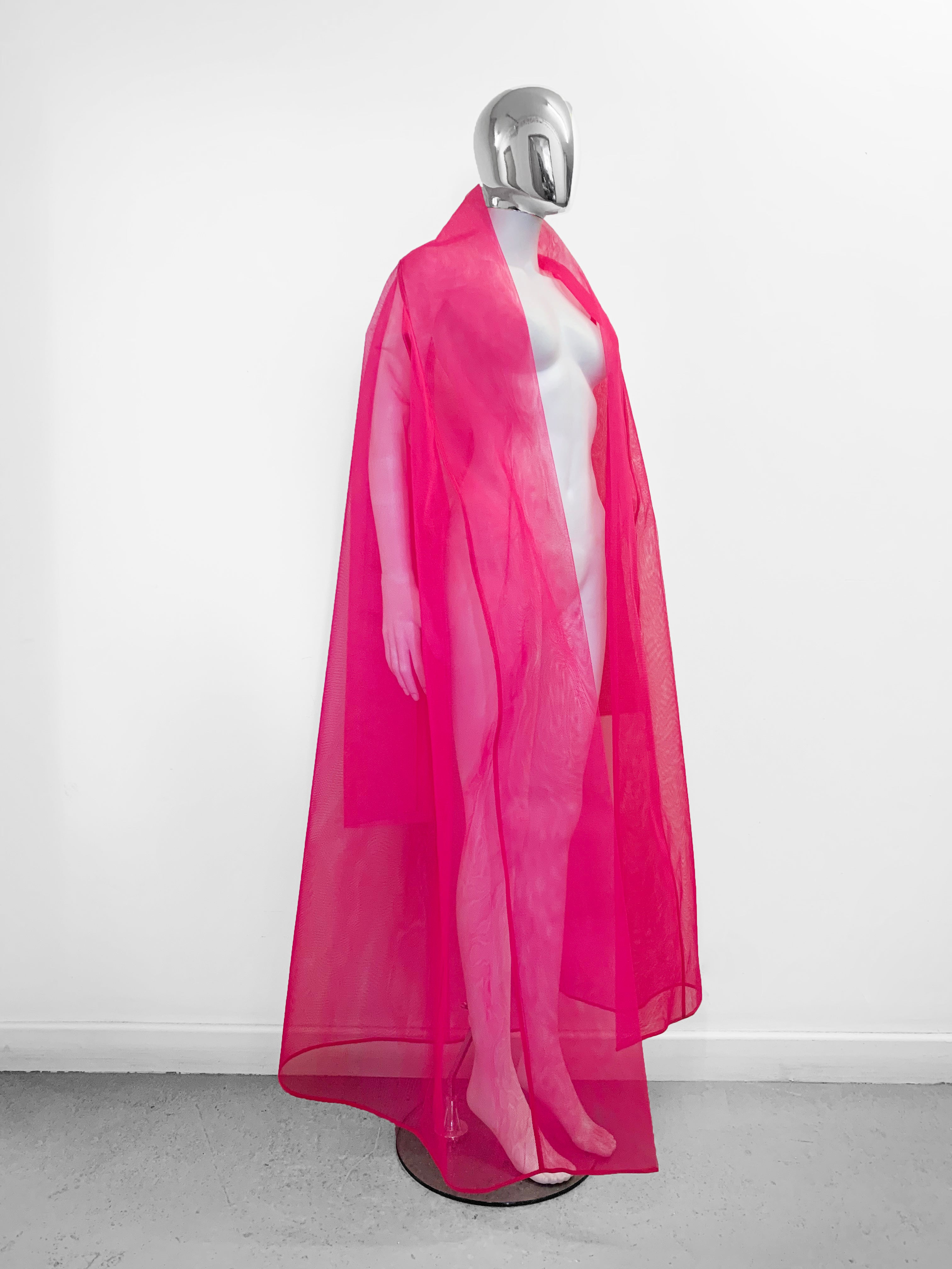 Jivomir Domoustchiev Oversized Stiffened Net Coat hand crafted in East London atelier
