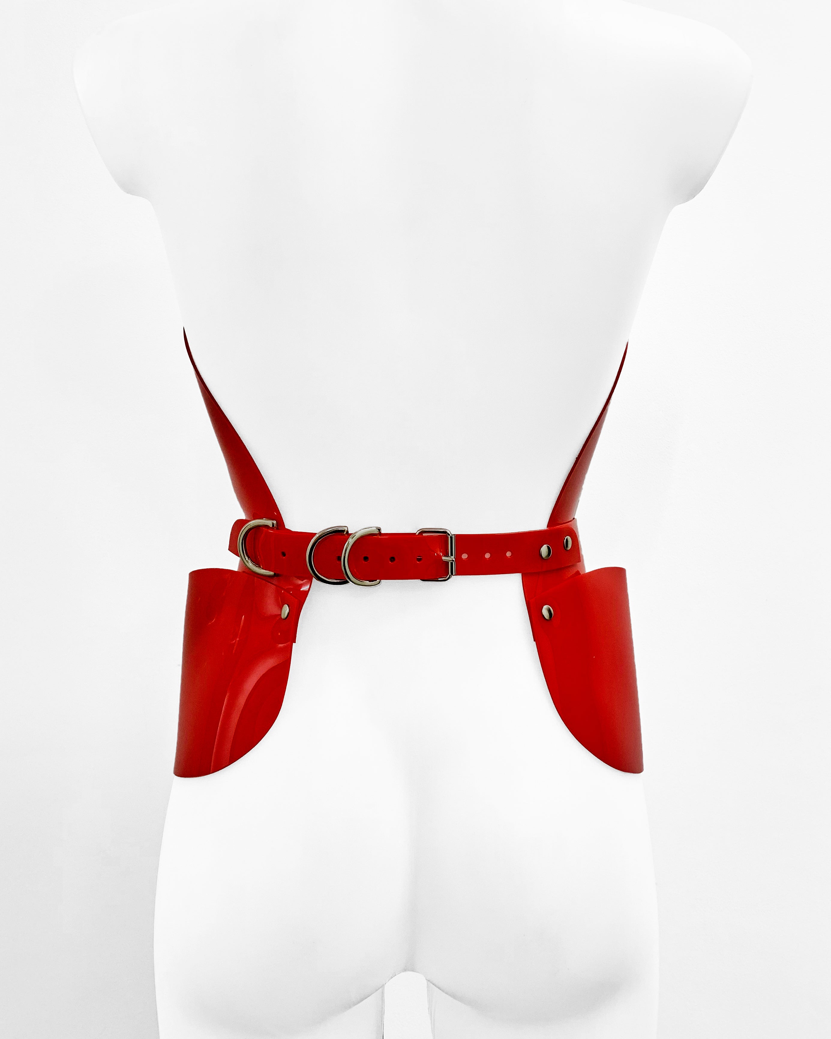 Jivomir Domoustchiev vegan vinyl Sculpture Bustier red love valentines