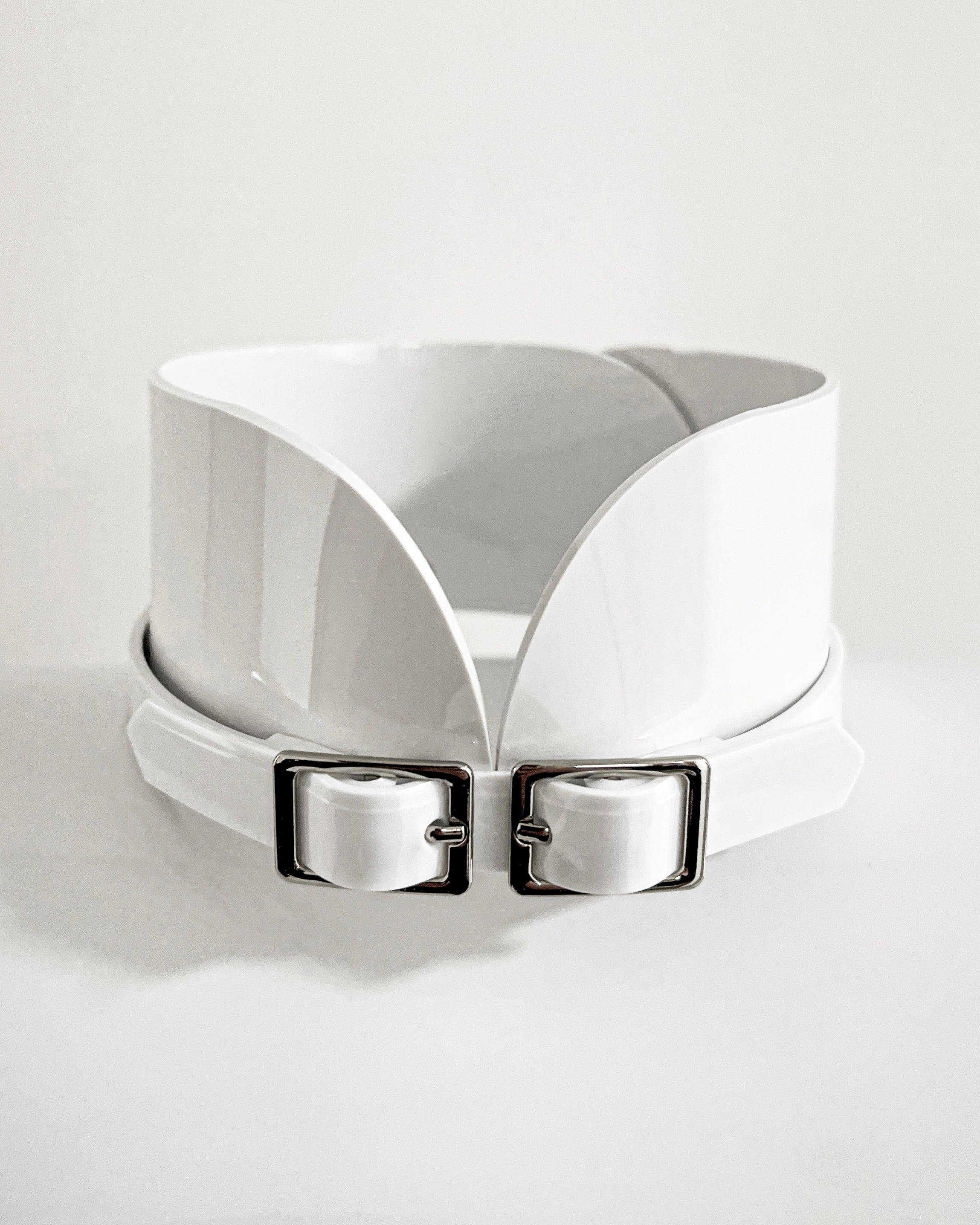 ATÉLIER JIVOMIR VEGAN LUXURY FASHION ACCESSORIES COLLAR CHOKER WHITE