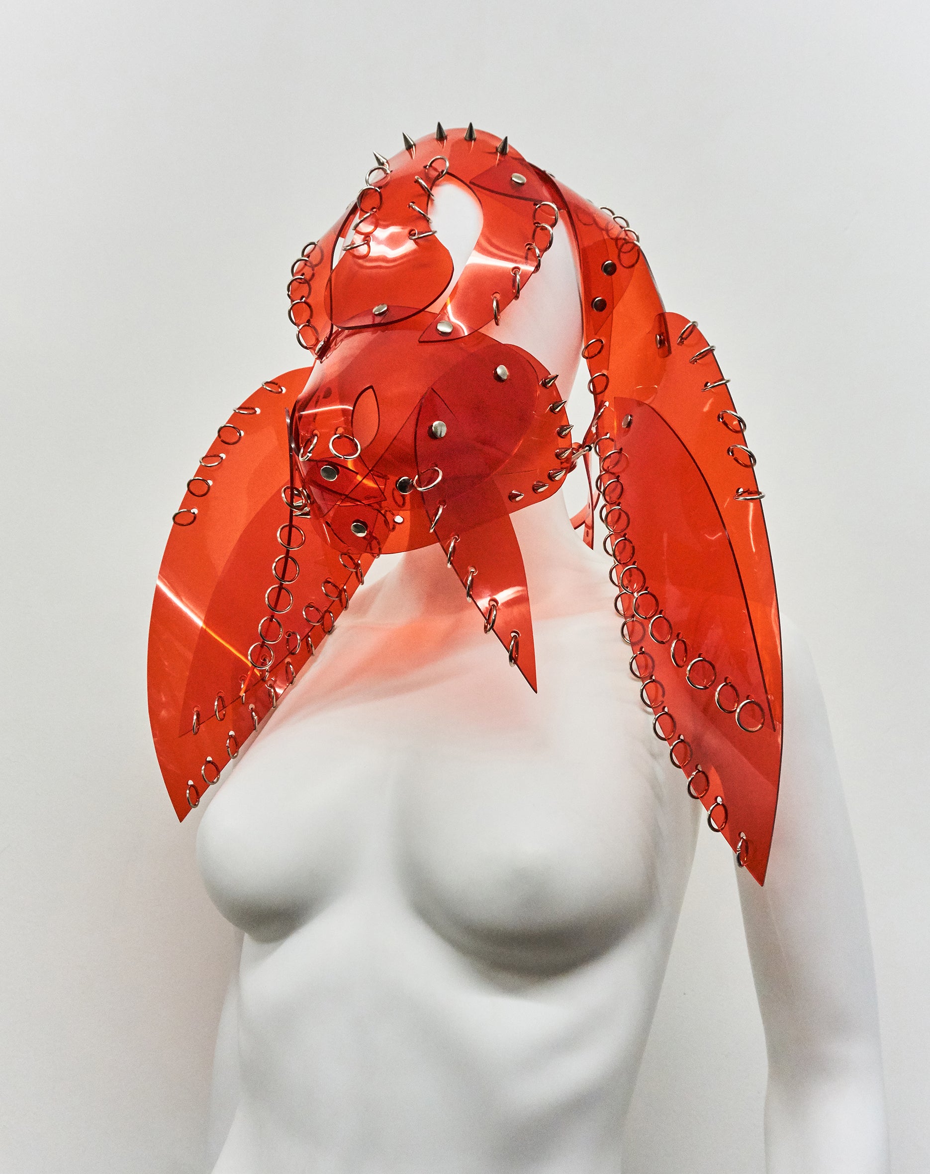 Vegan vinyl spirit animal studded kink role-play anime headpiece mask carnival rabbit cat eagle wolf dog ring Jivomir Domoustchiev