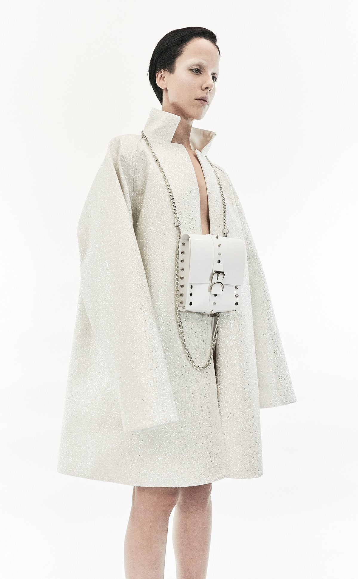 Jivomir Domoustchiev Glitter Coat 3/4 hand crafted