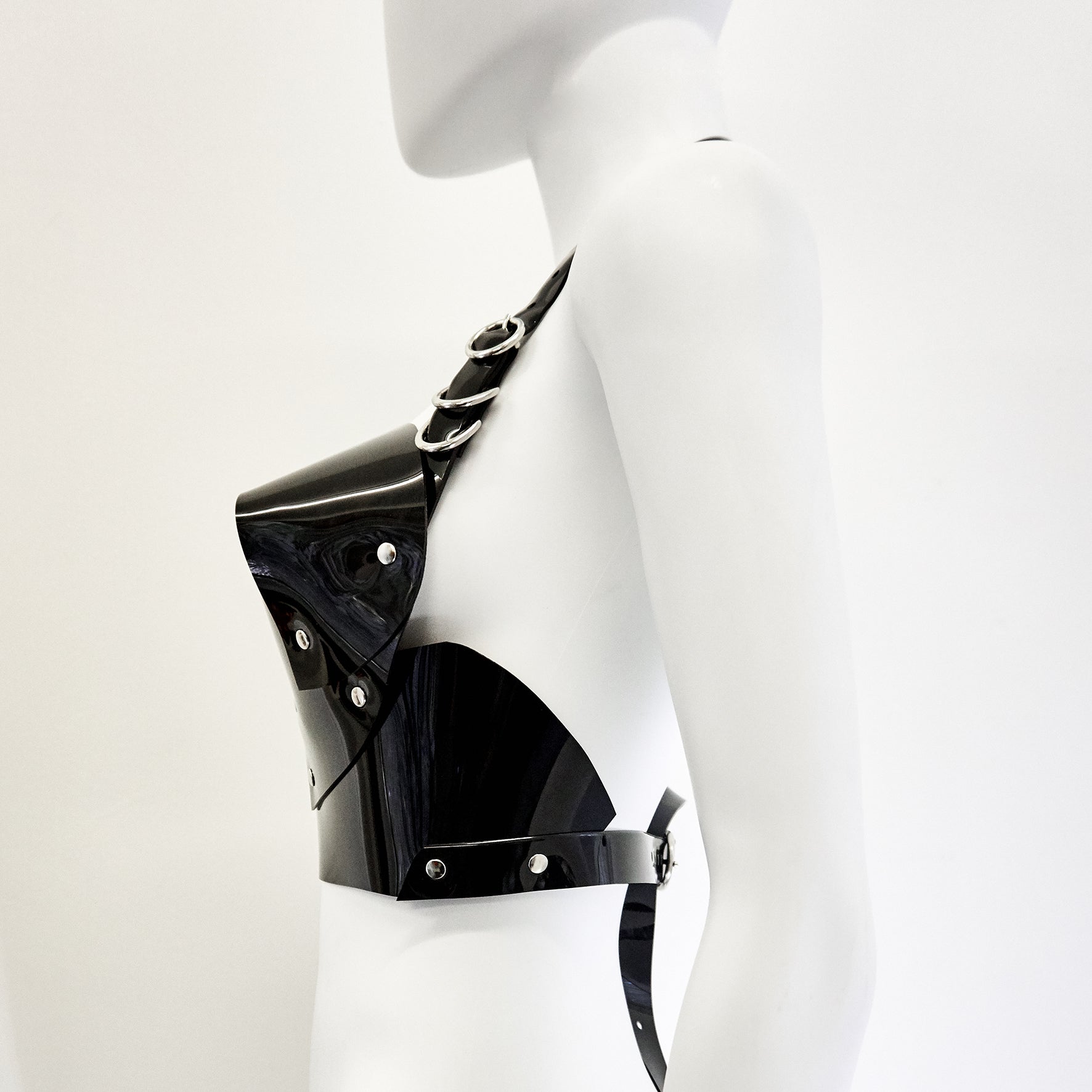 Jivomir Domoustchiev vinyl sculpture bustier black
