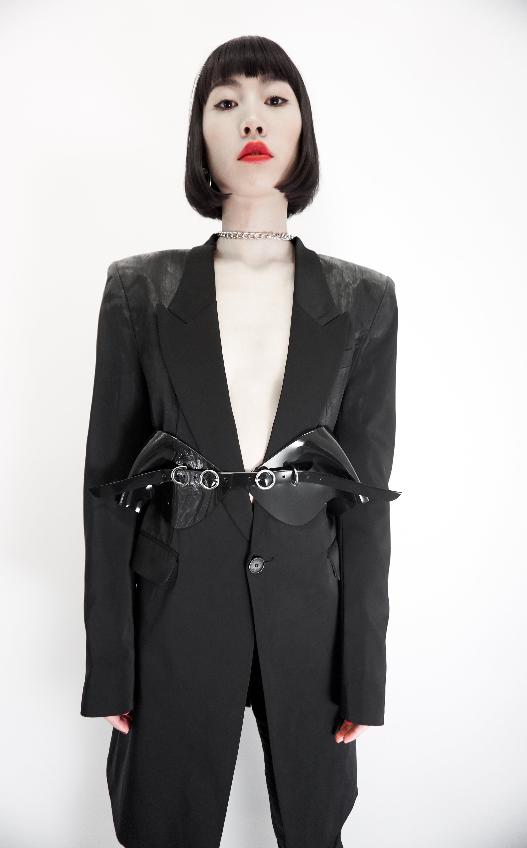 Jivomir Domoustchiev vinyl sculpture belt black