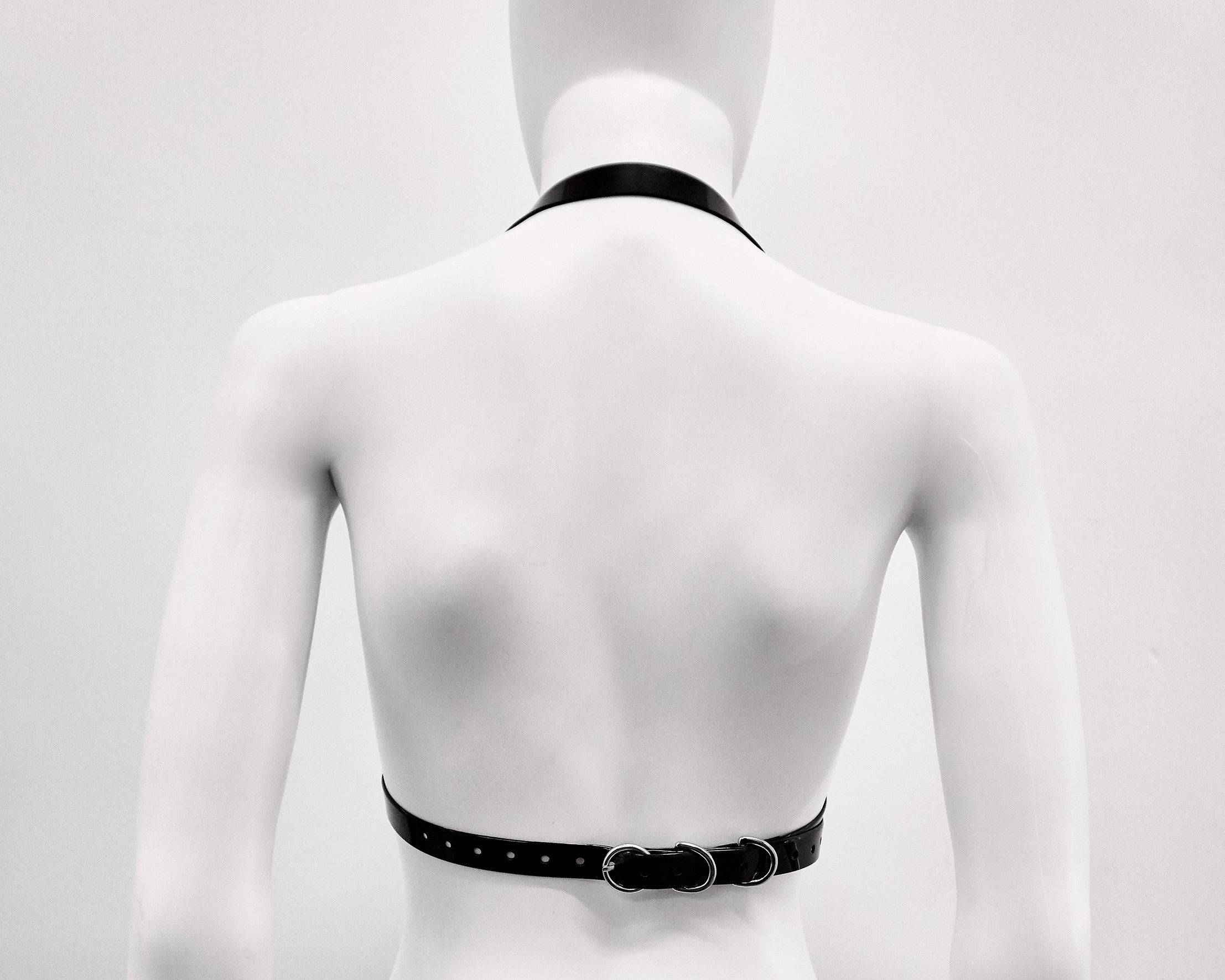 Jivomir Domoustchiev vegan vinyl pvc fashion wearable sculpture hand crafted to order only in East London Atelier independent luxury brand bras bustier corset