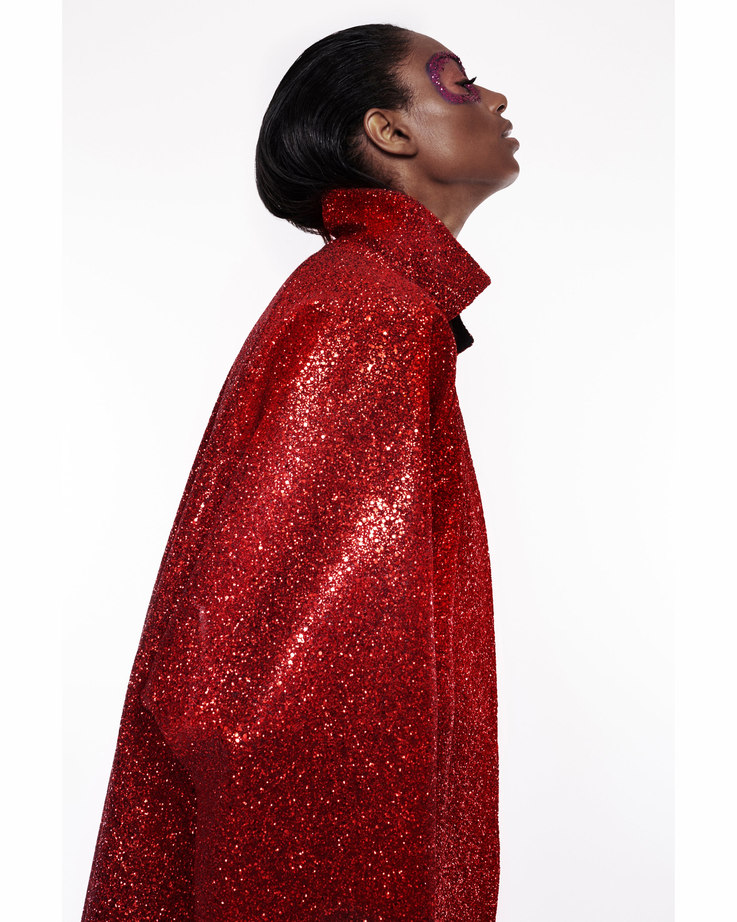 Jivomir Domoustchiev Glitter Coat red