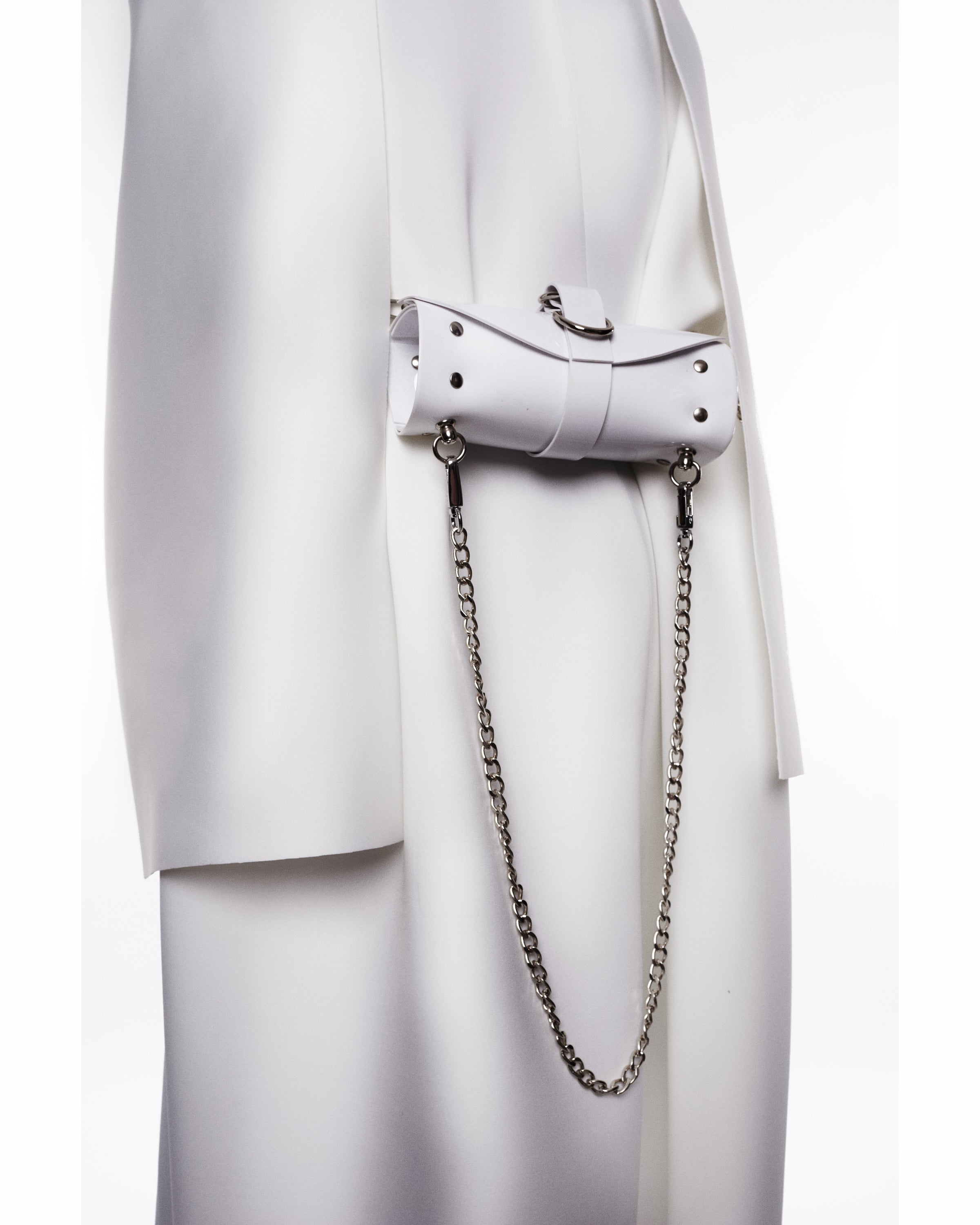 Jivomir Domoustchiev vegan vinyl pvc fashion wearable sculpture hand crafted to order only in East London Atelier independent luxury bag purse transparent clear