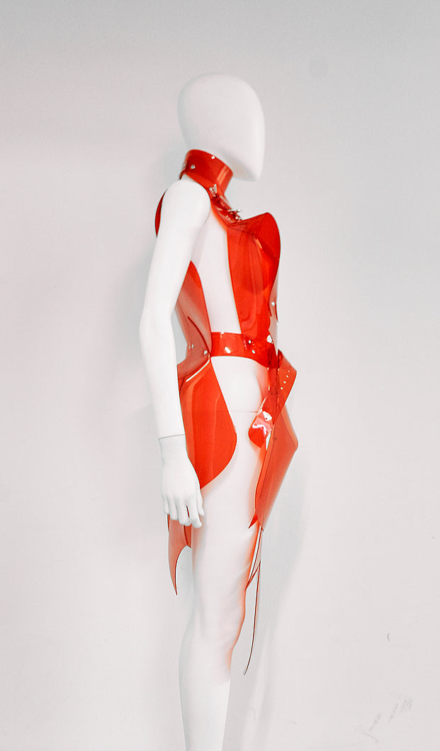 Jivomir Domoustchiev sculpture half dress superhero cosplay luxury future design love modernity vegan couture