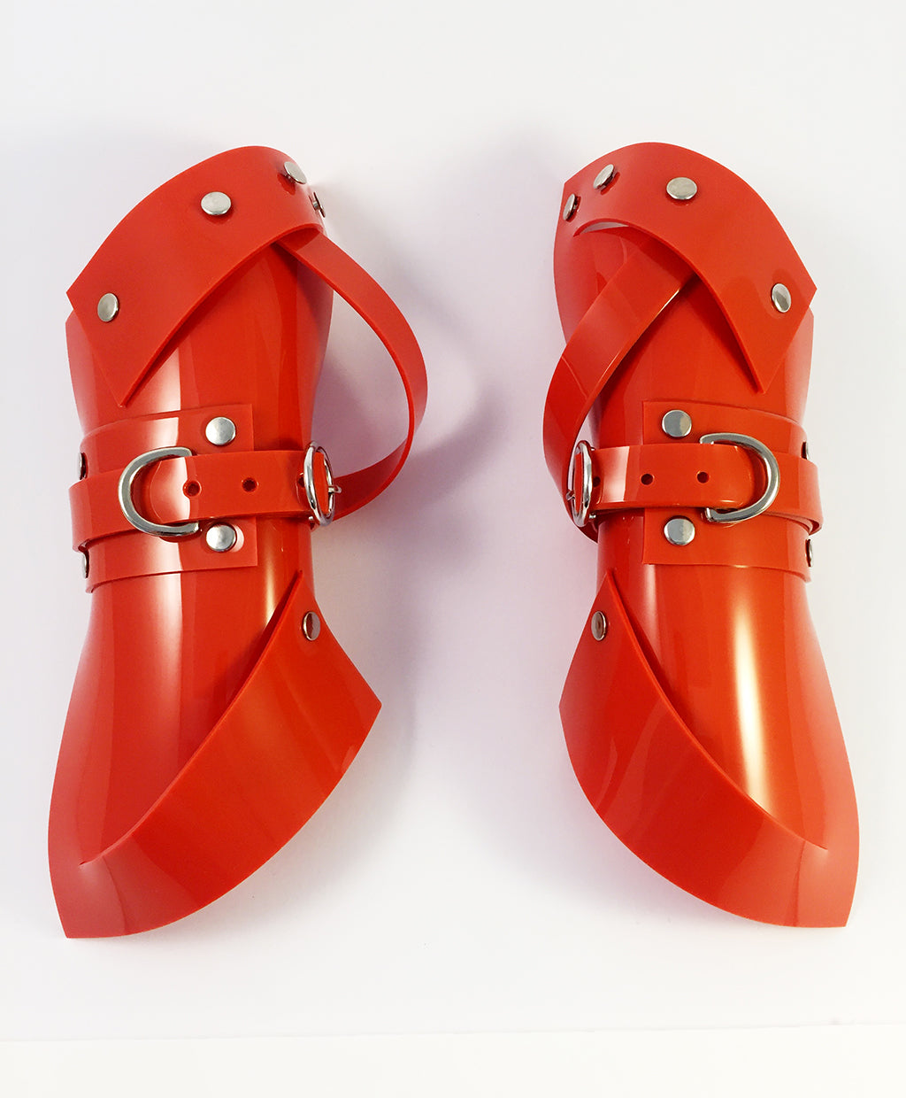 Jivomir Domoustchiev vegan vinyl pvc fashion wearable sculpture hand crafted to order only in East London Atelier independent luxury brand dress collar choker belt