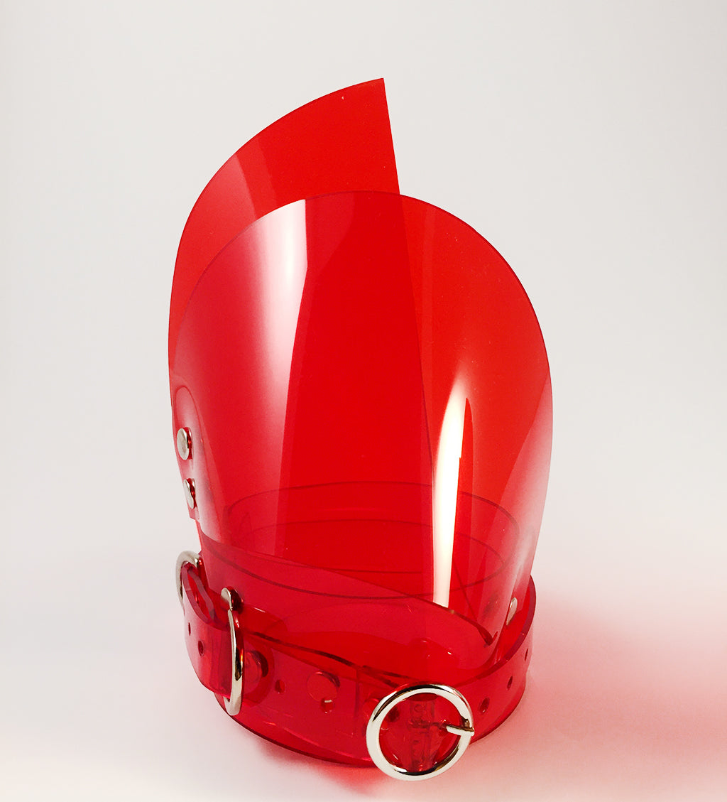 Jivomir Domoustchiev vegan vinyl pvc fashion wearable sculpture hand crafted to order only in East London Atelier independent luxury brand dress collar choker belt