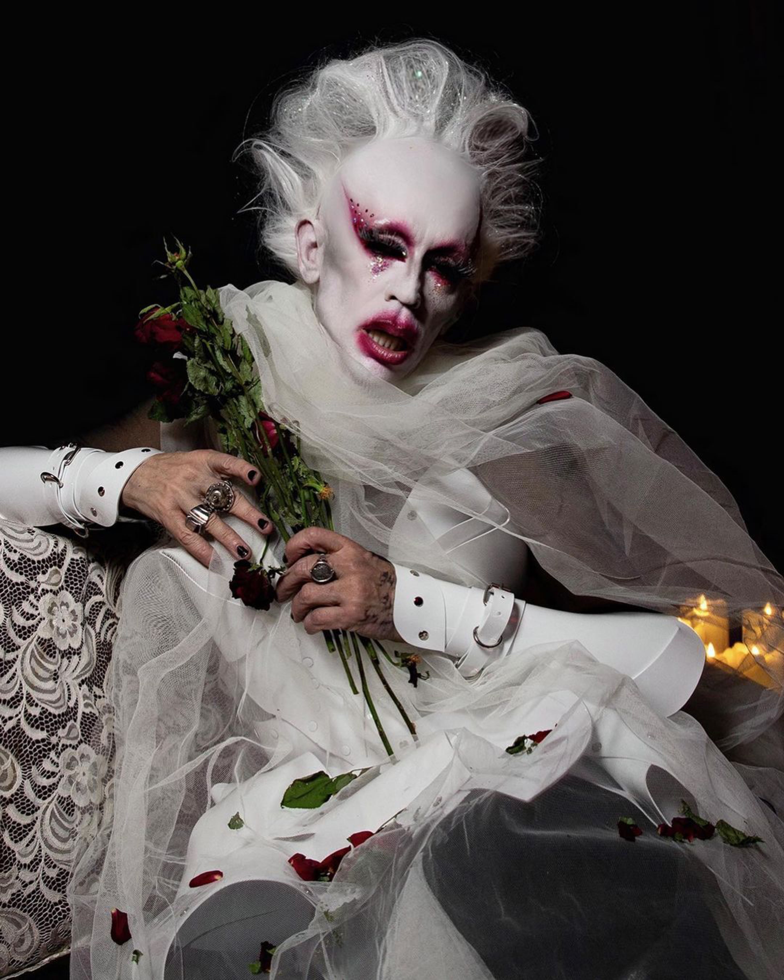 Chad Curry as Nosferatu at The Mandrake Hotel in London Halloween Special wearing Jivomir Domoustchiev