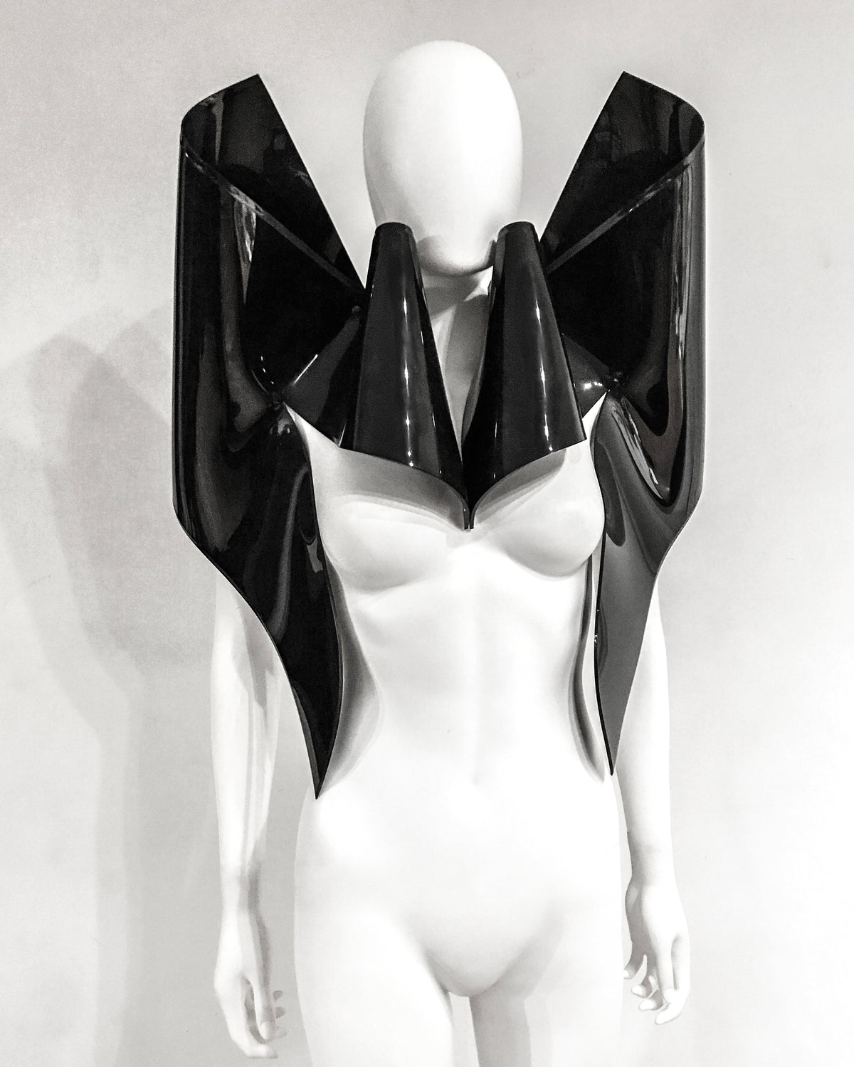 Black Onna Bugeisha by ATÉLIER JIVOMIR vegan fashion future love design robot kink fetsih superhero cosplay movie character robot 