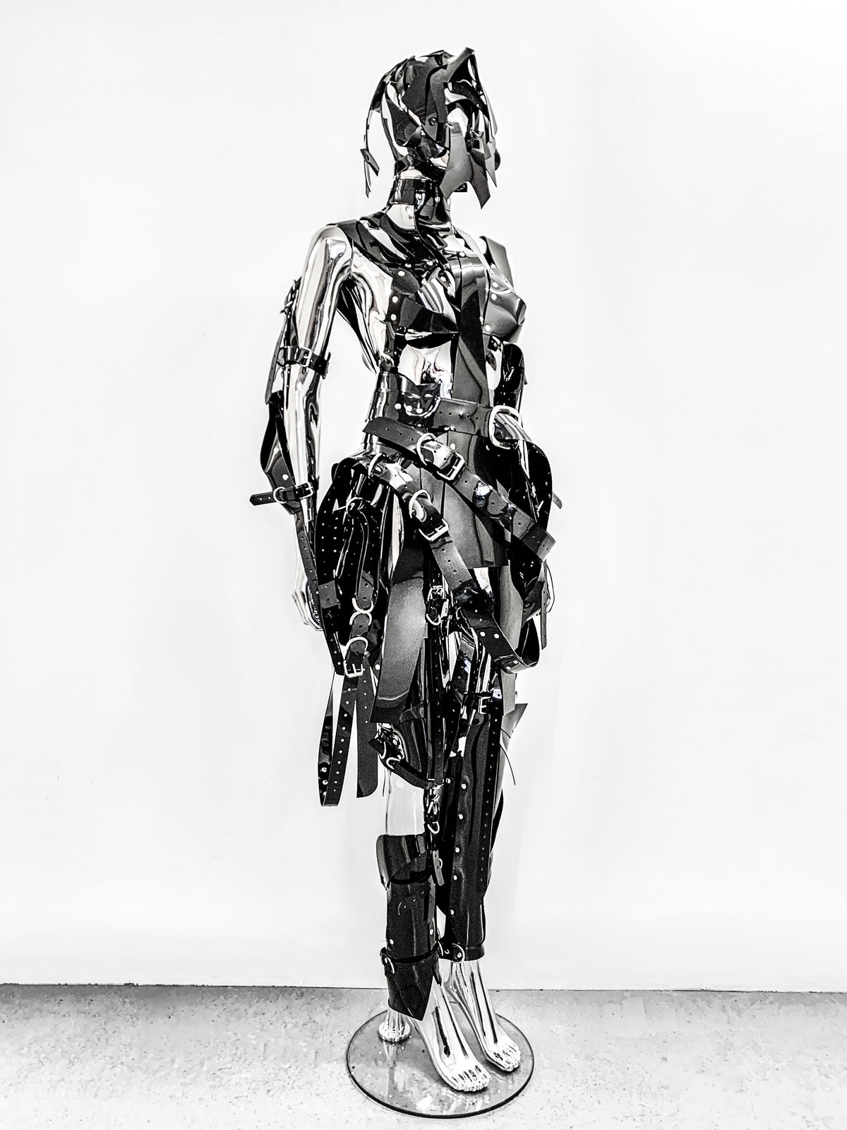 Black Onna Bugeisha by ATÉLIER JIVOMIR vegan fashion future love design robot kink fetsih superhero cosplay movie character robot 