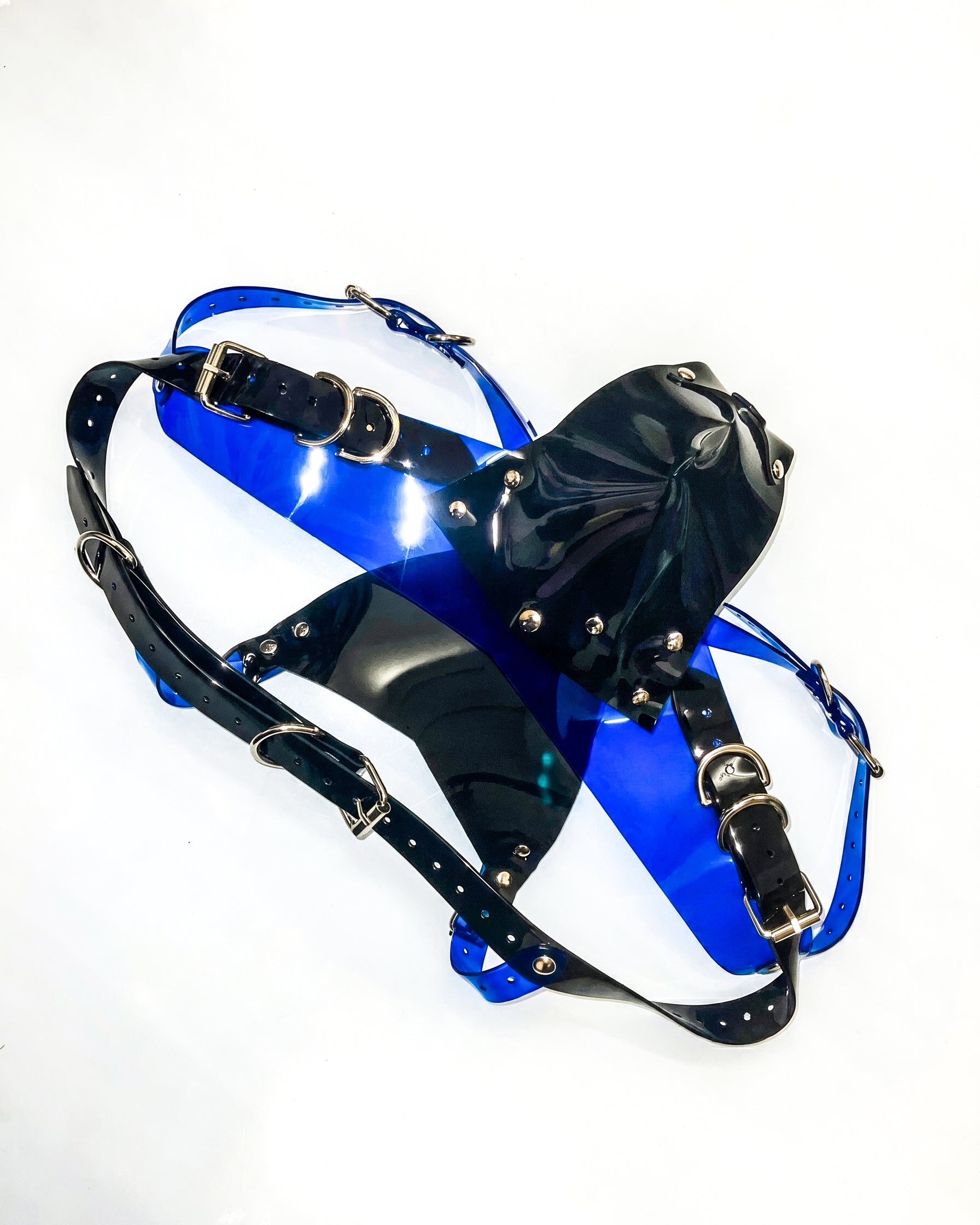 Mens vegan vinyl rave gladiator clubbing set by ATÉLIER JIVOMIR cosplay superhero future fashion hand crafted