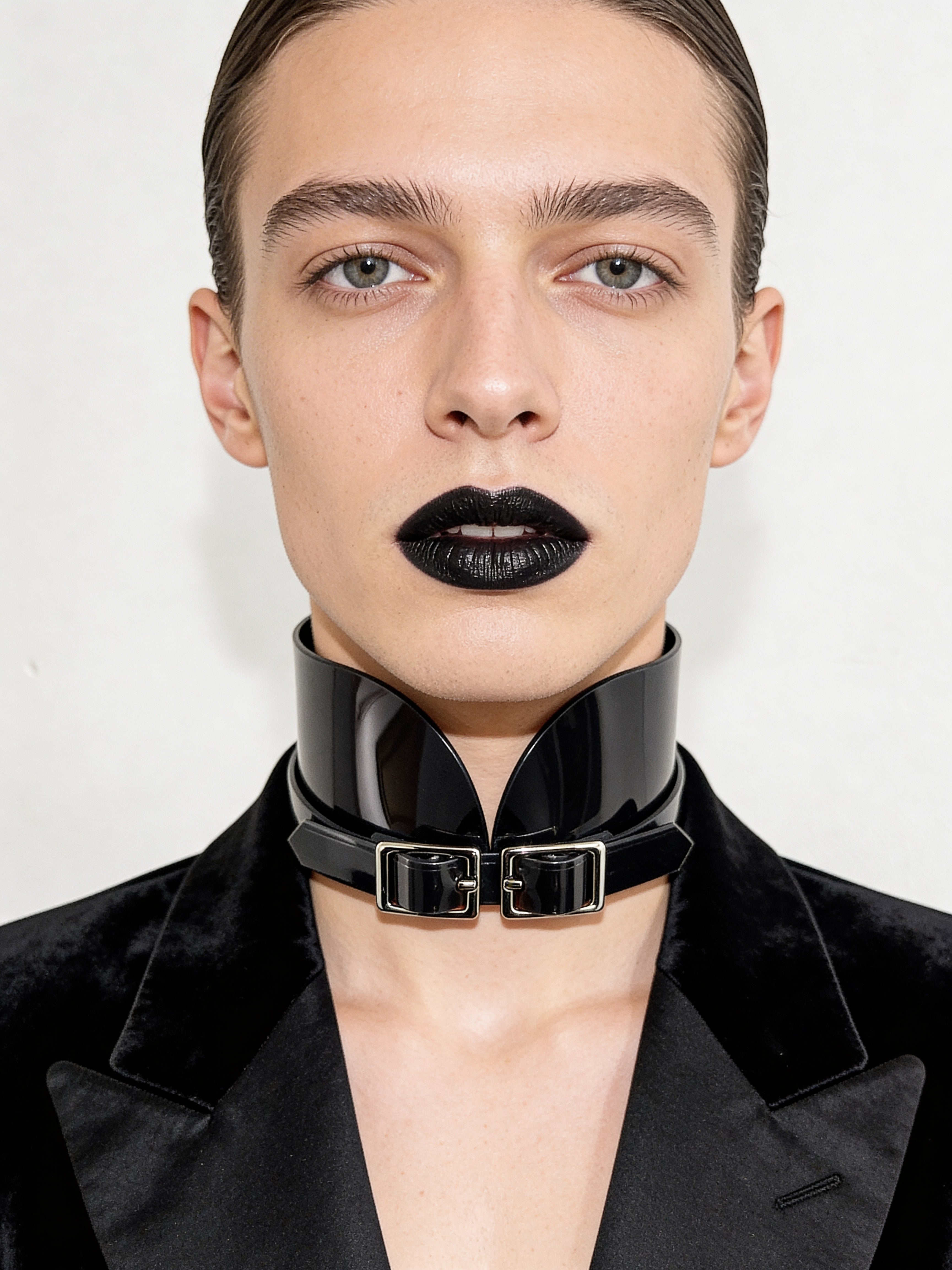 ATÉLIER JIVOMIR VEGAN LUXURY FASHION ACCESSORIES COLLAR CHOKER BLACK UNISEX