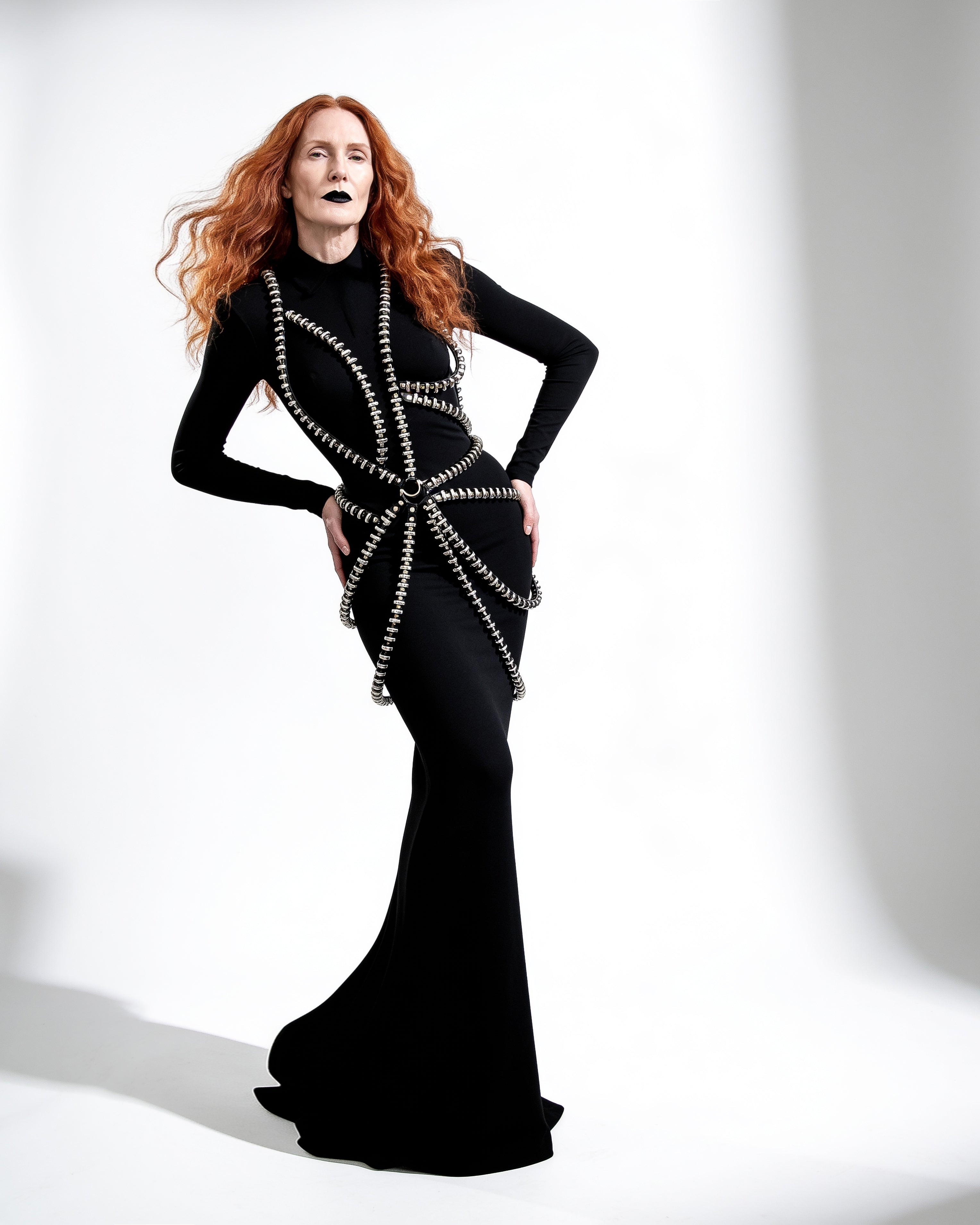 ATÉLIER JIVOMIR LUXURY VEGAN HAND CRAFTED FASHION and accessories mini ring studded dress 